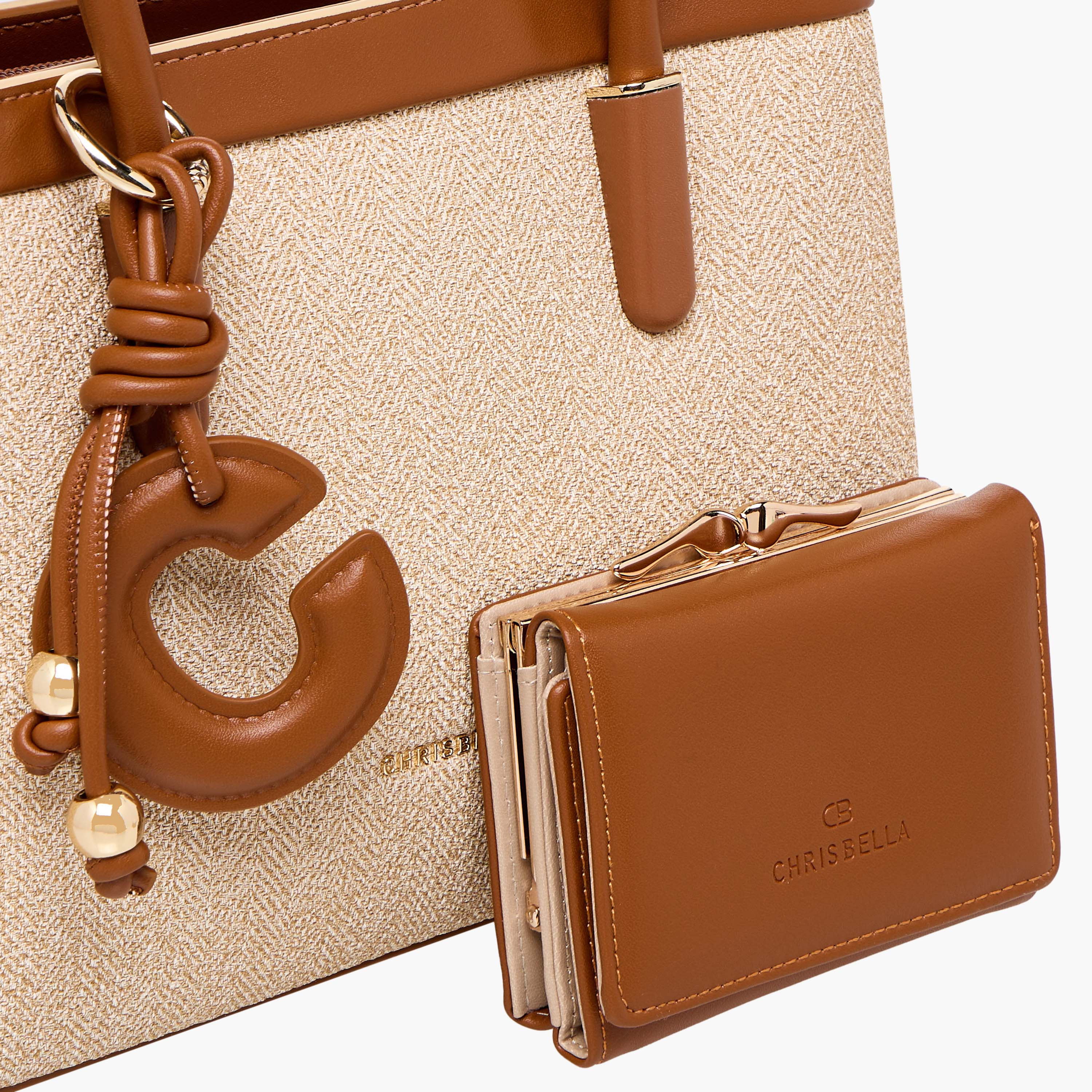 Chrisbella Textured Tote Bag with Wallet-women-bagsandwallets-handbags-image-6