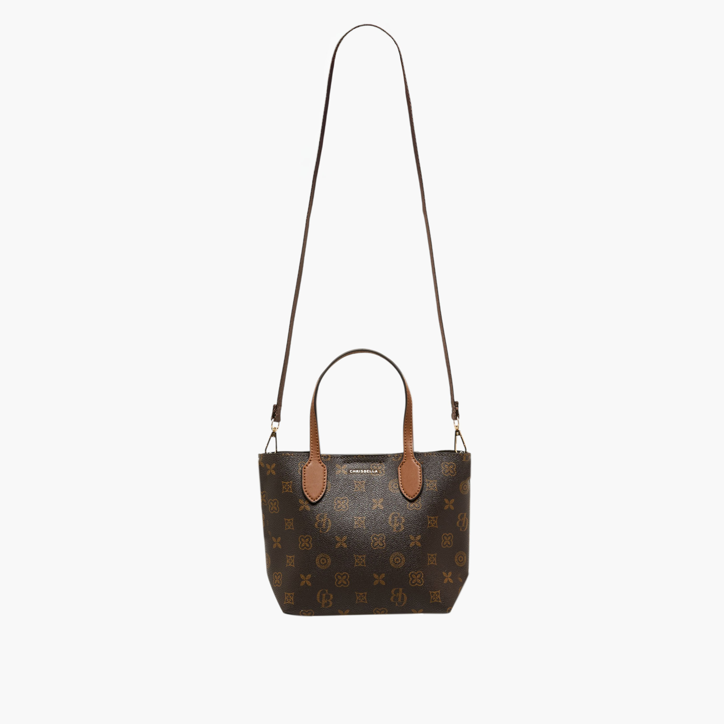 Chrisbella Printed Tote Bag with Detachable Strap-women-bagsandwallets-handbags-image-1