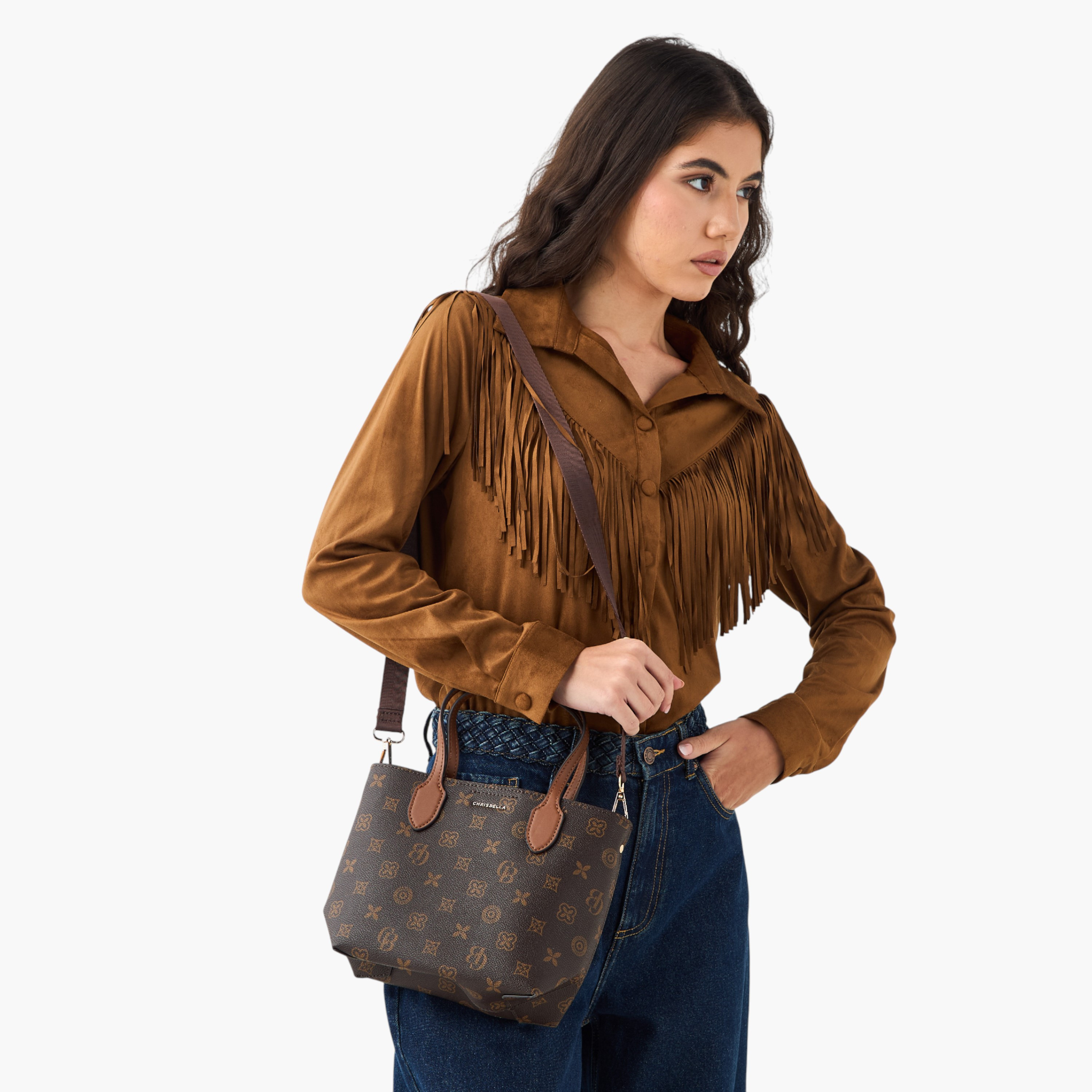 Chrisbella Printed Tote Bag with Detachable Strap-women-bagsandwallets-handbags-image-2