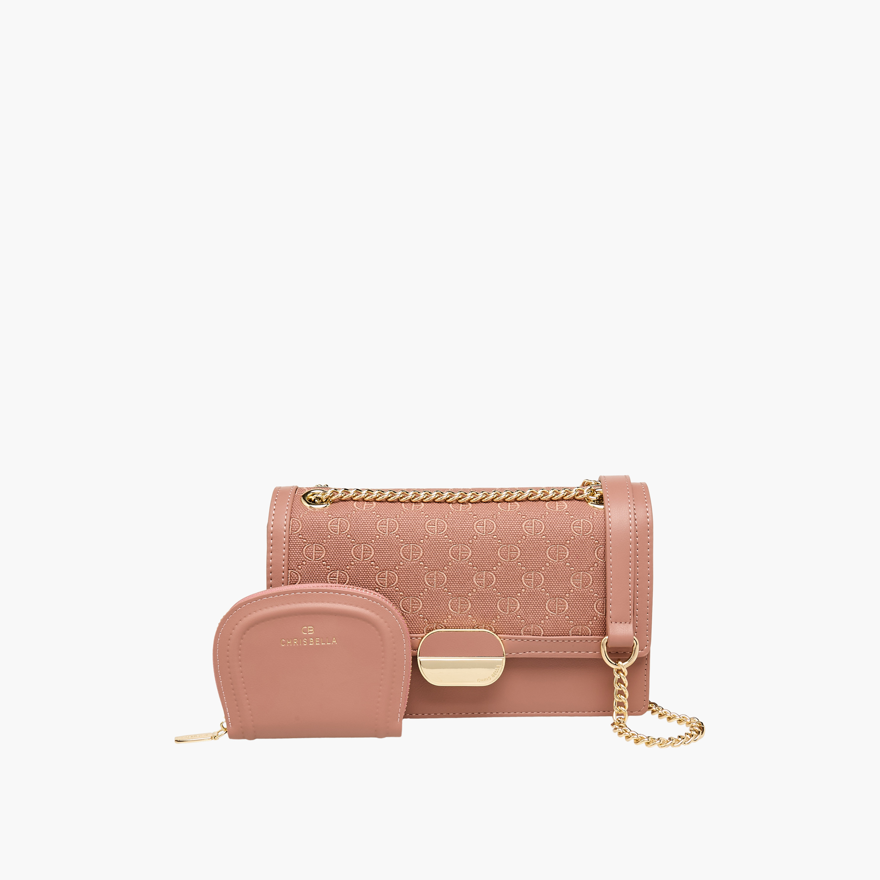Chrisbella Textured Crossbody Bag with Pouch-women-bagsandwallets-handbags-image-1