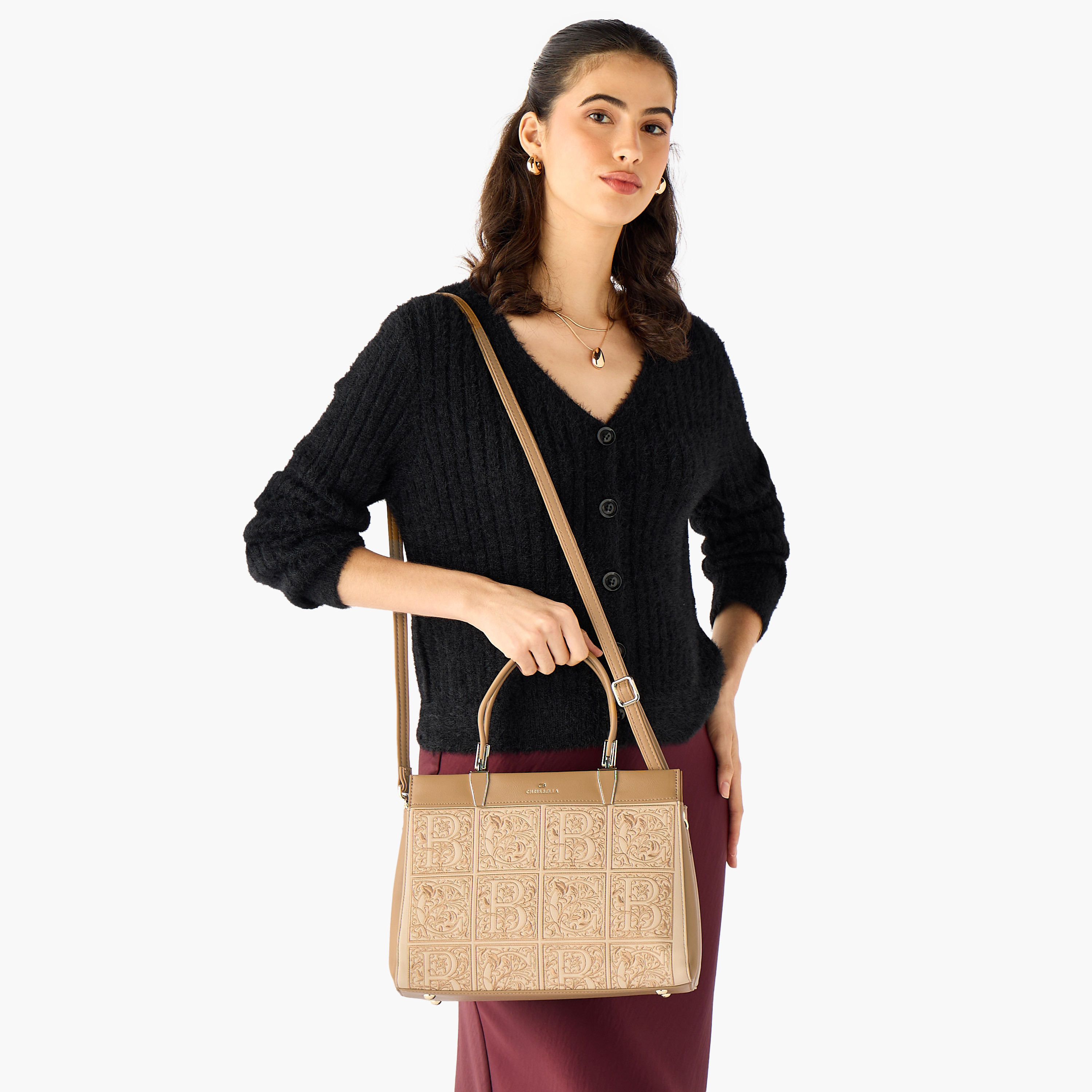 Chrisbella Textured Tote Bag with Wallet-women-bagsandwallets-handbags-image-9