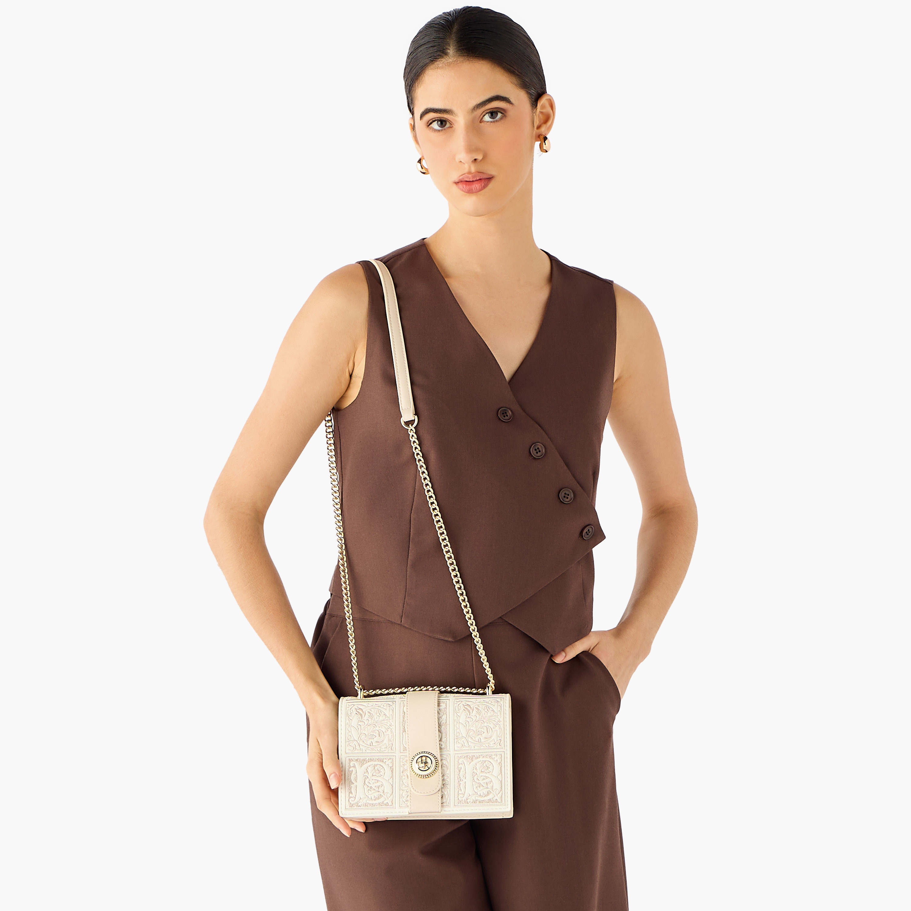 شنطة كروس بودي بارزة الملمس بحزام سلسلة من كريسبيلا-women-bagsandwallets-handbags-image-2