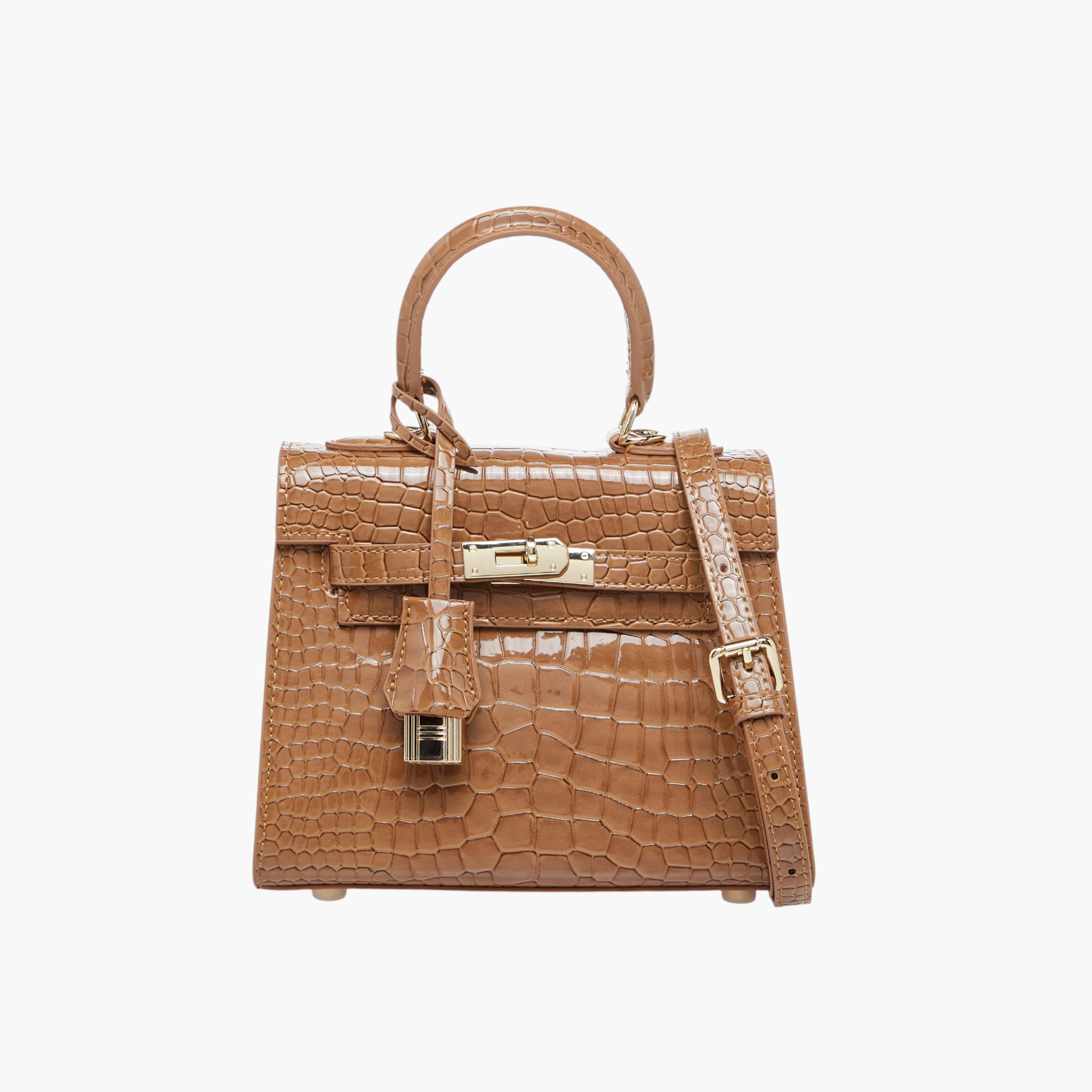 Chrisbella Textured Tote Bag with Detachable Strap-women-bagsandwallets-handbags-image-1