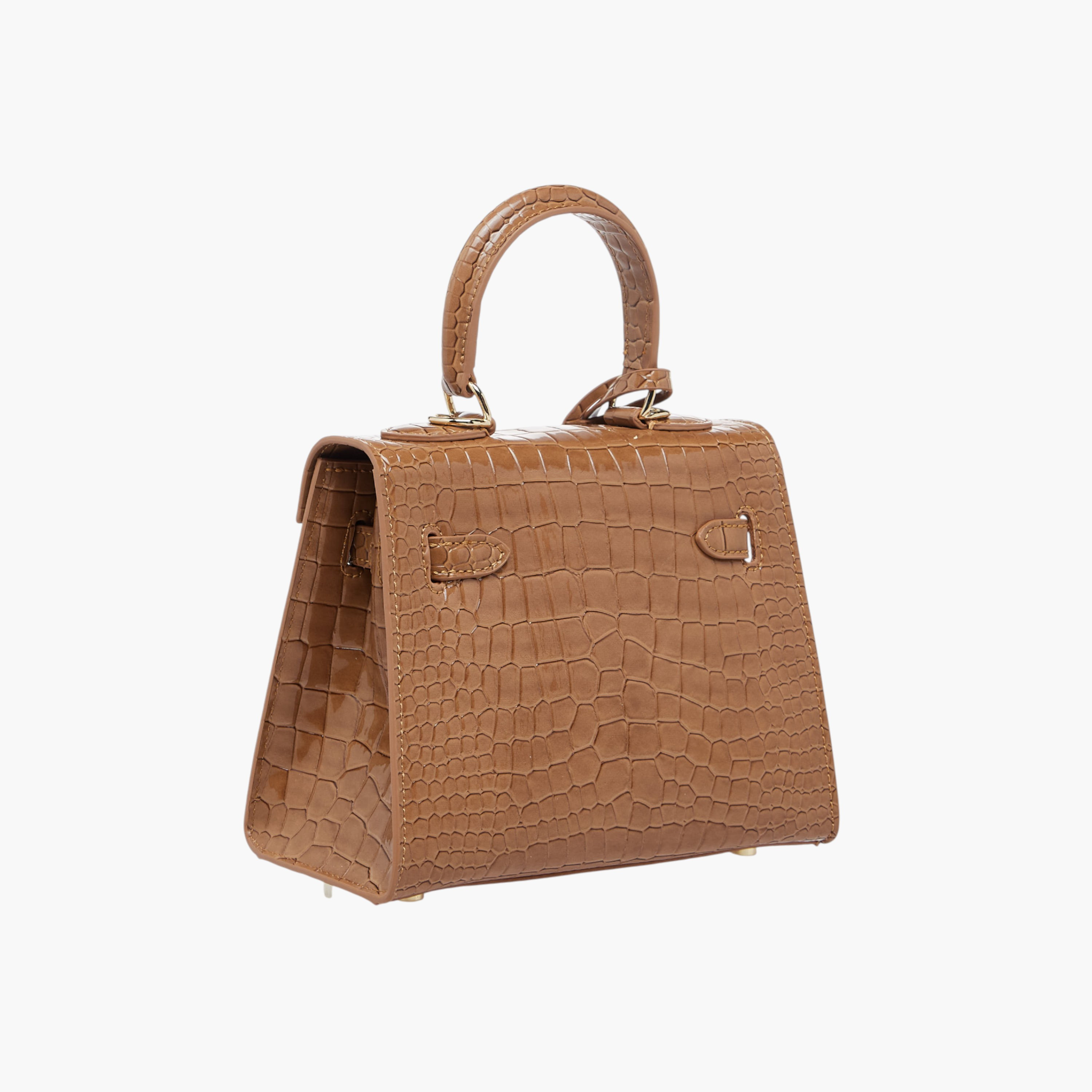 Chrisbella Textured Tote Bag with Detachable Strap-women-bagsandwallets-handbags-image-4