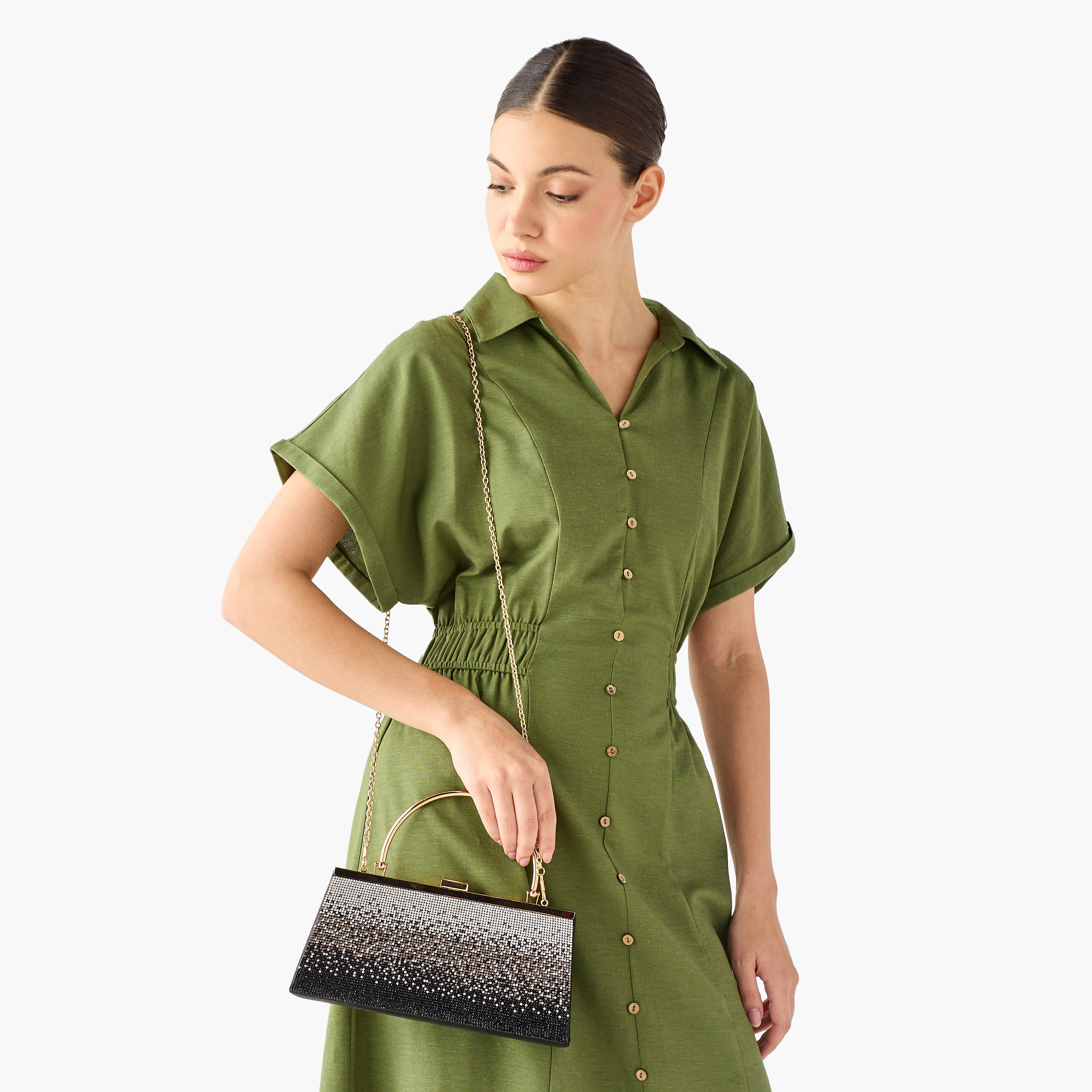 شنطة كلاتش مزينة بحزام سلسلة من ساشا-women-bagsandwallets-handbags-image-9