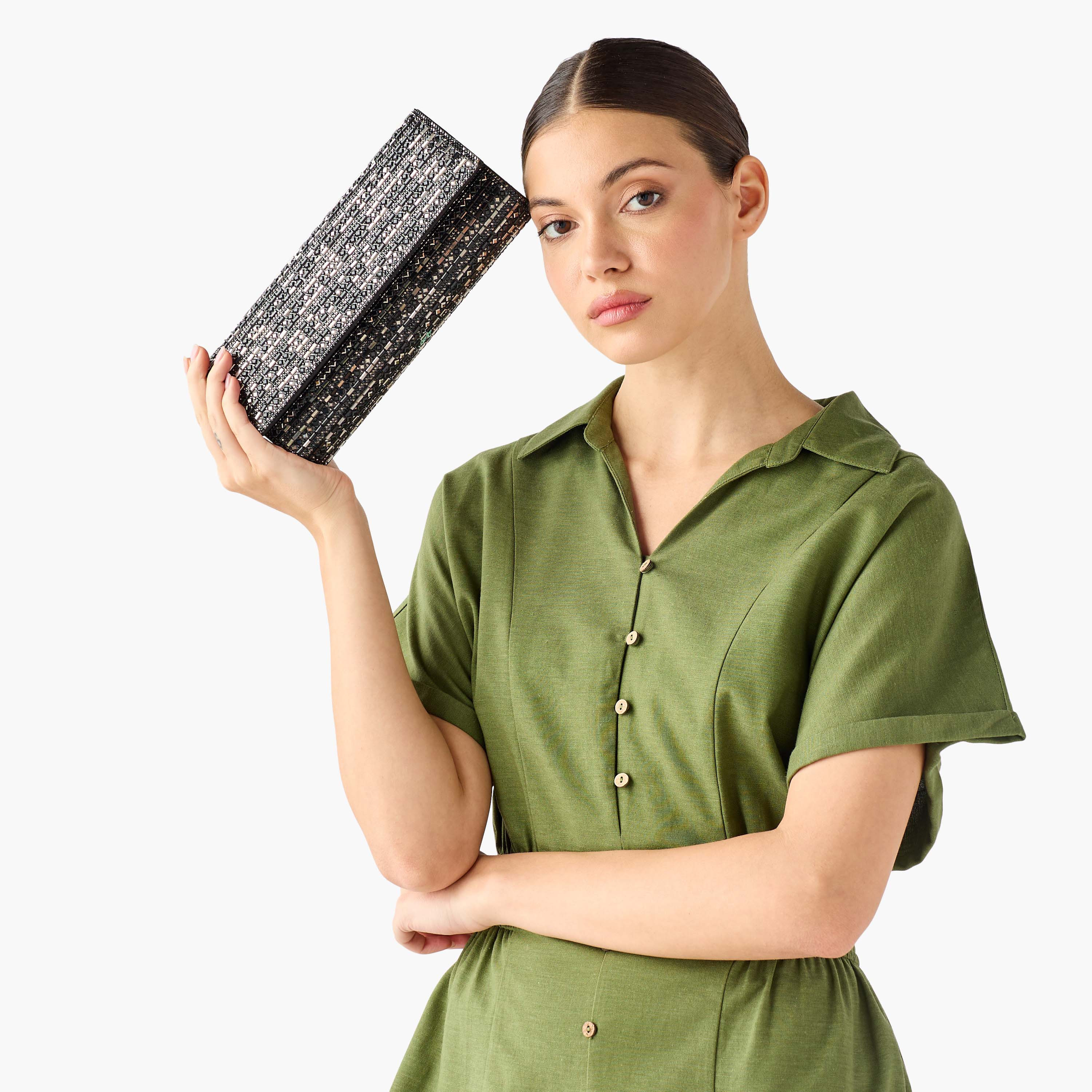 Sasha Embellished Clutch with Detachable Chain Strap-women-bagsandwallets-handbags-image-2