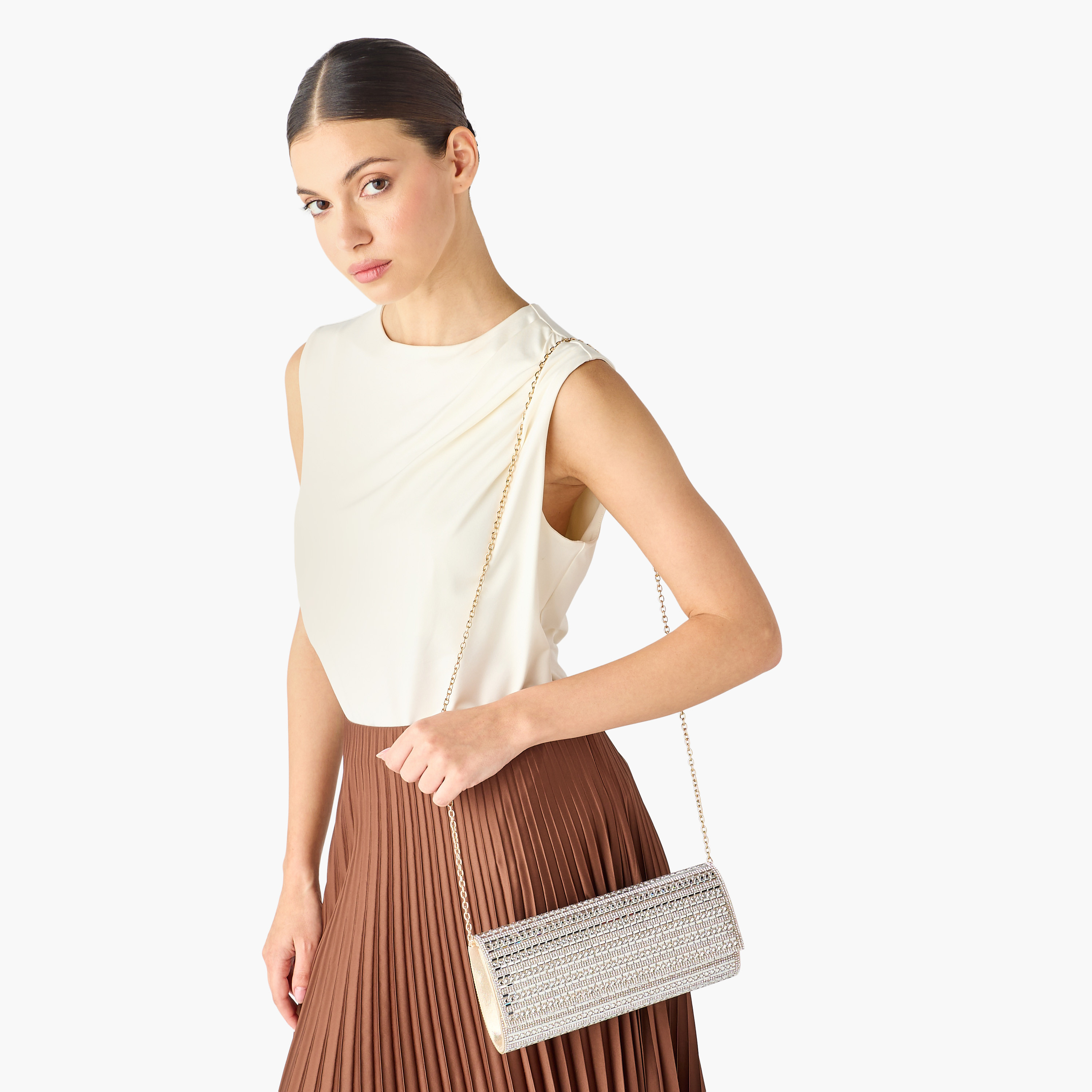 Sasha Embellished Clutch with Detachable Chain Strap-women-bagsandwallets-handbags-image-2
