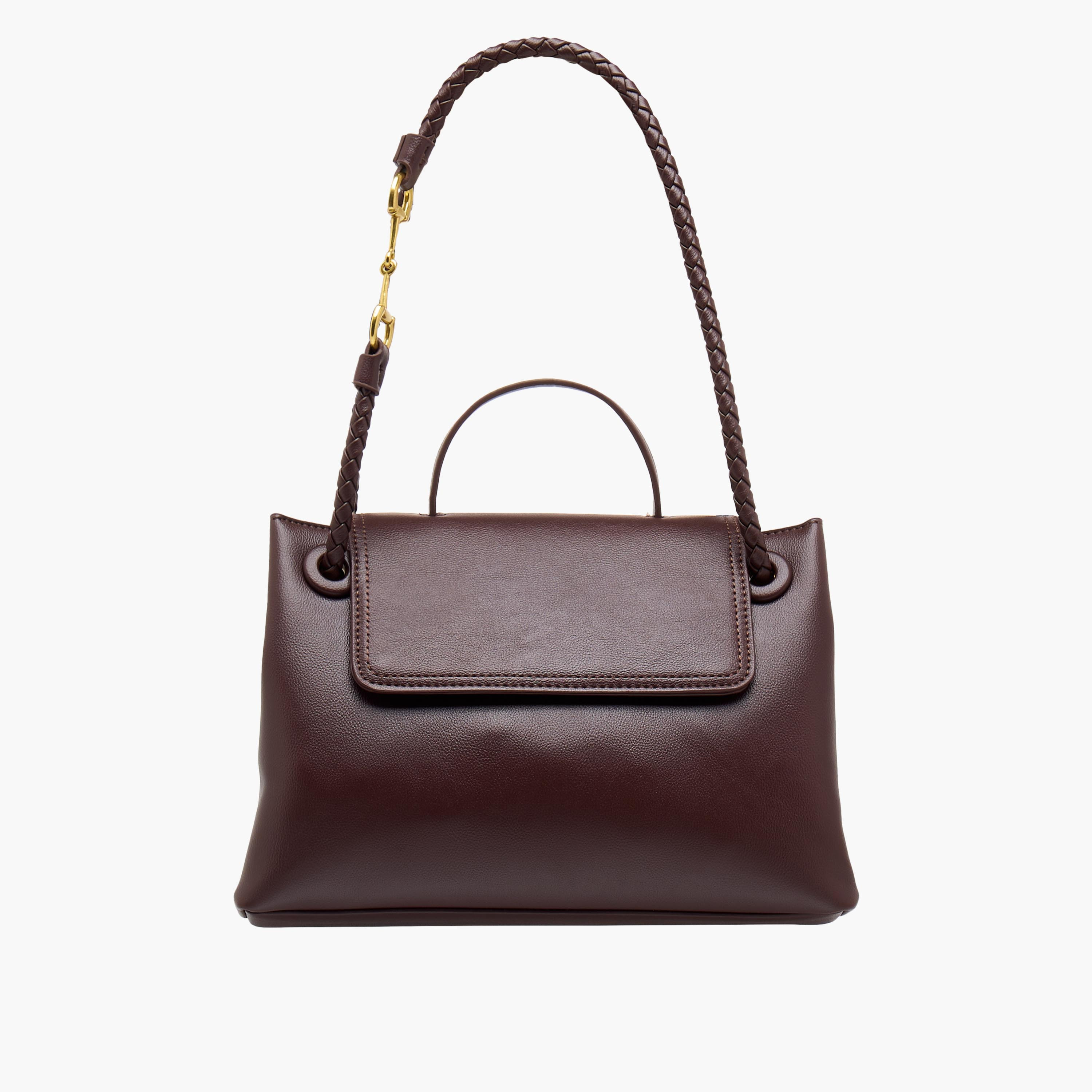 Sasha Textured Tote Bag with Braided Double Handle-women-bagsandwallets-handbags-image-1