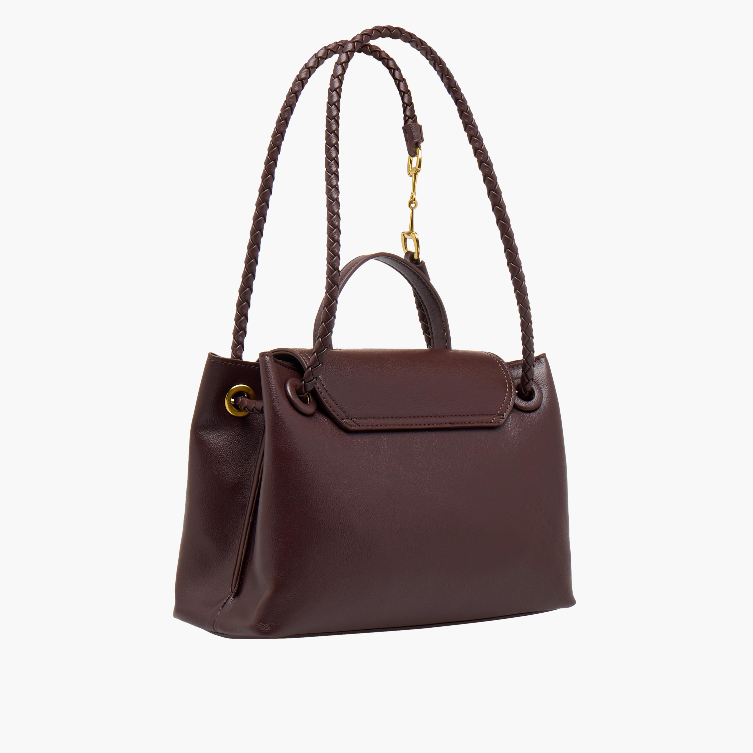 Sasha Textured Tote Bag with Braided Double Handle-women-bagsandwallets-handbags-image-5