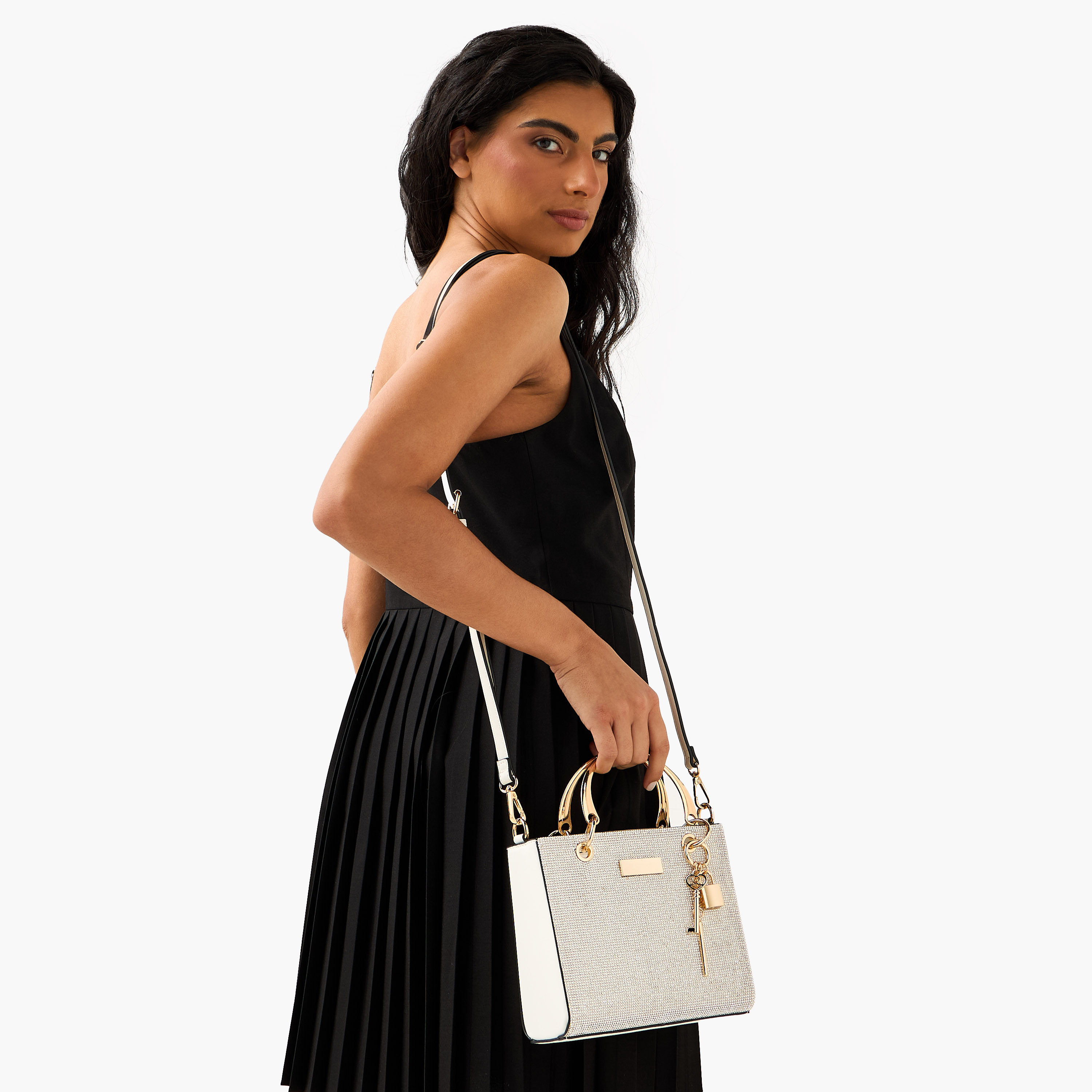 Sasha Tia Embellished Satchel Bag with Bag Charms-women-bagsandwallets-handbags-image-2