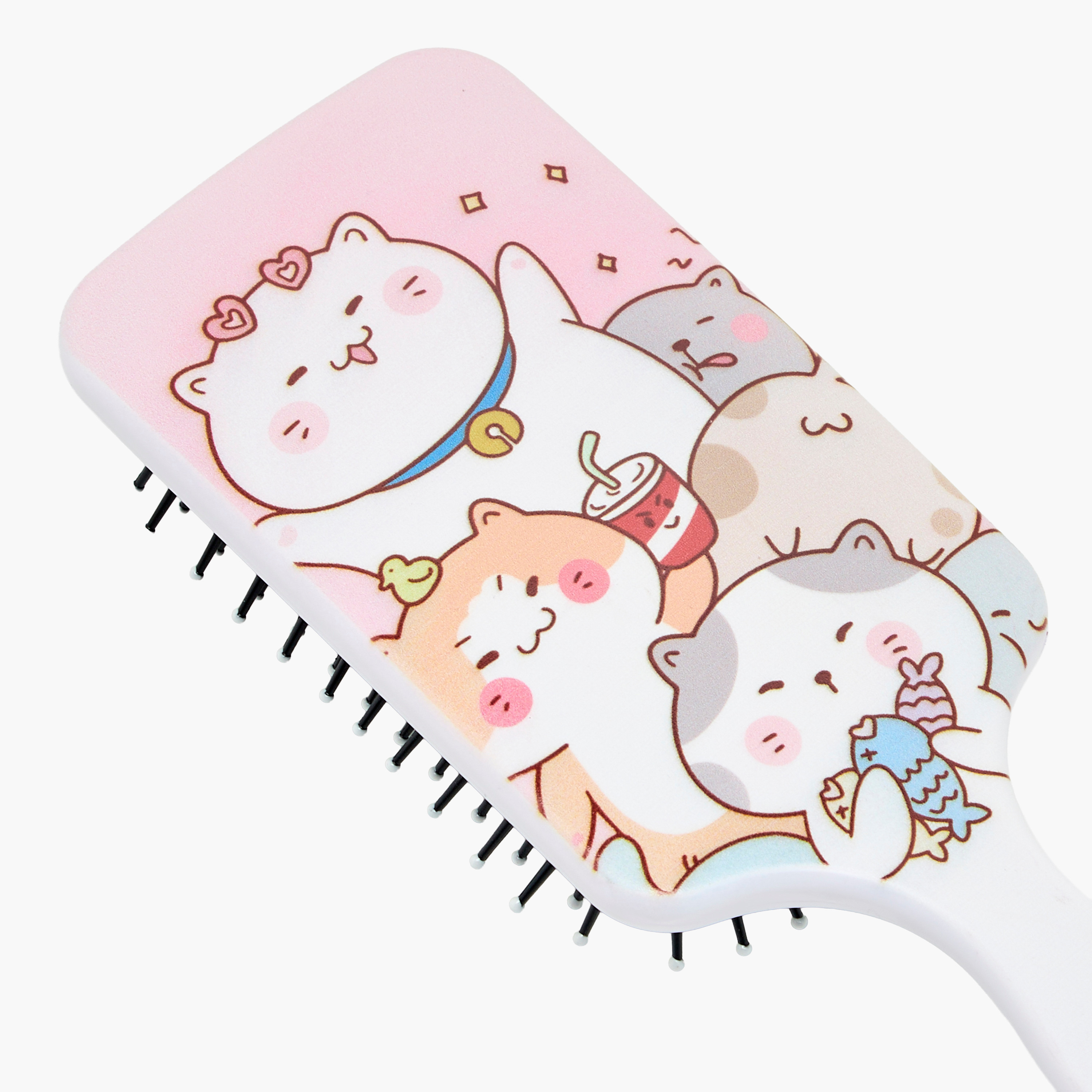 Cat Print Paddle Hairbrush-women-hairaccessories-brushesandcombs-image-4
