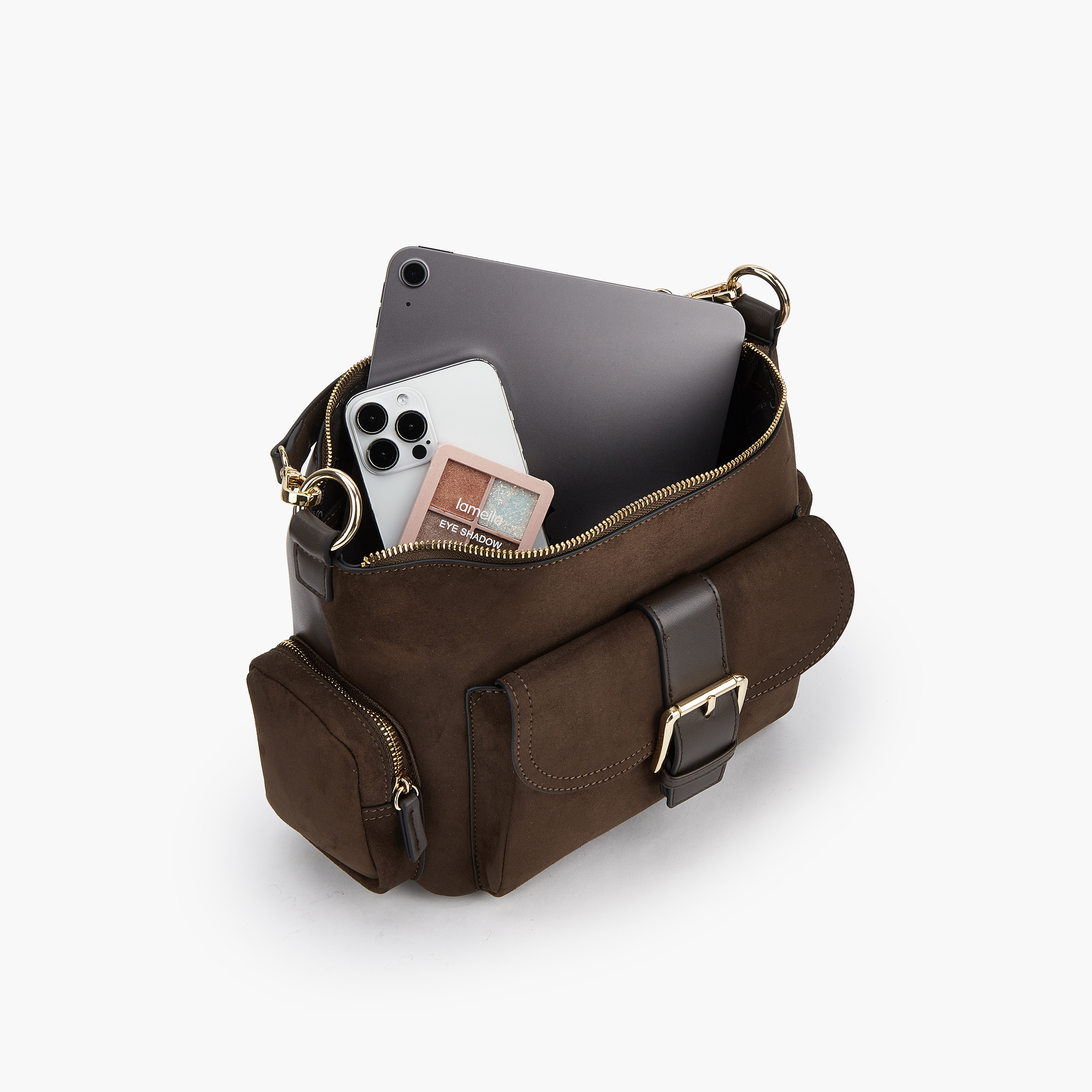 شنطة كتف شمواه بتفاصيل إبزيم من سيليست-women-bagsandwallets-handbags-image-8