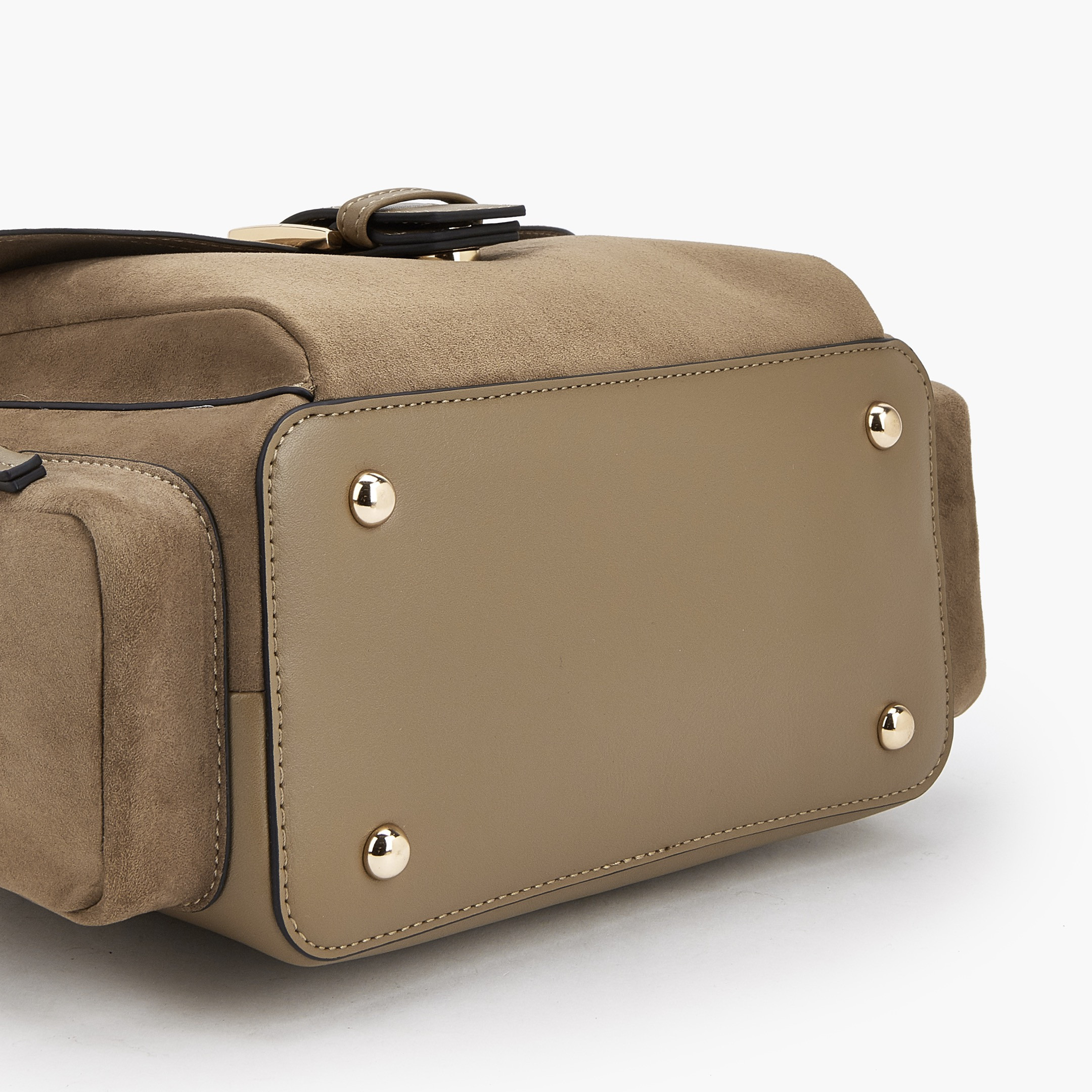 Celeste Suede Shoulder Bag with Buckle Detail-women-bagsandwallets-handbags-image-7