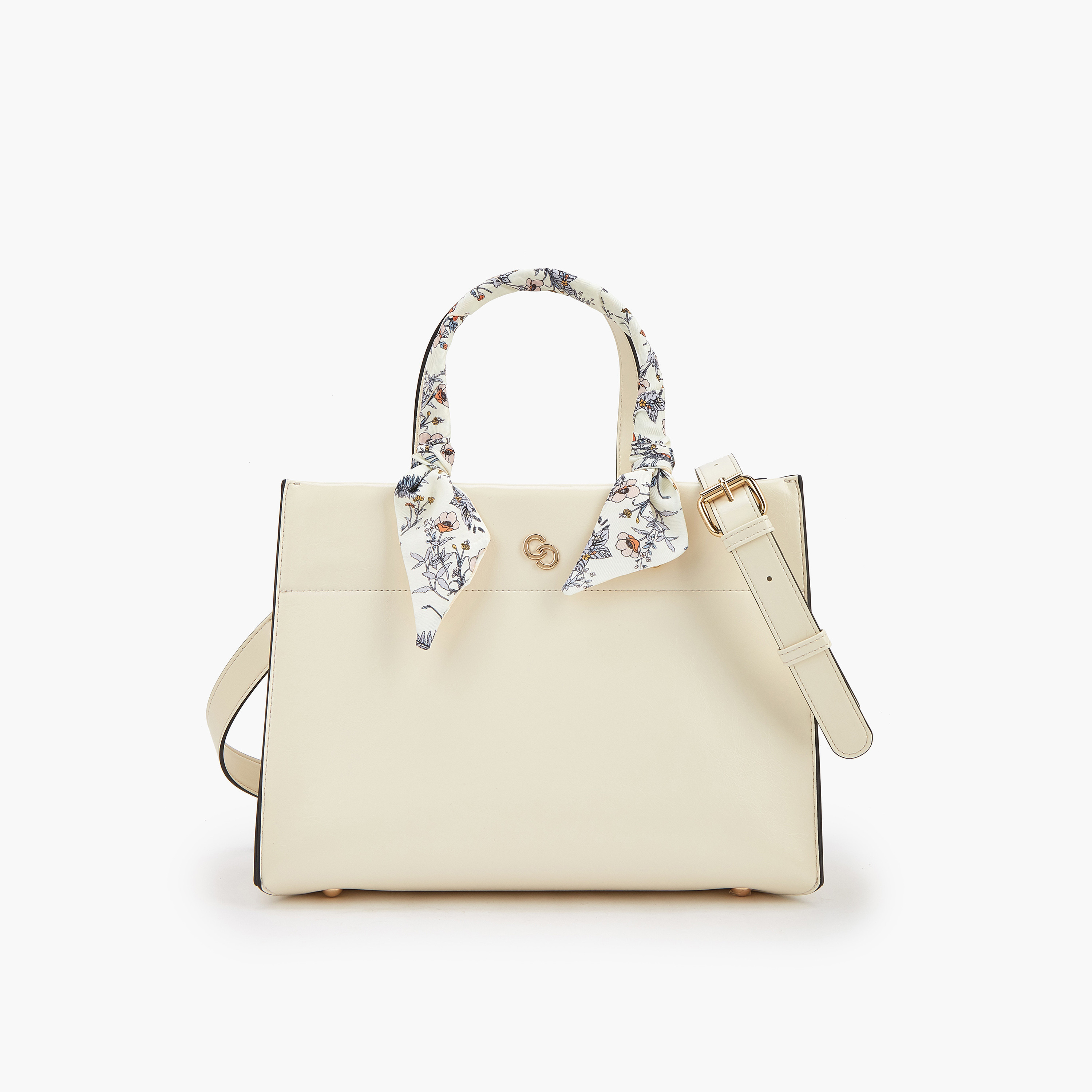 Celeste Scarf Accent Tote Bag with Double Handles-women-bagsandwallets-handbags-image-1
