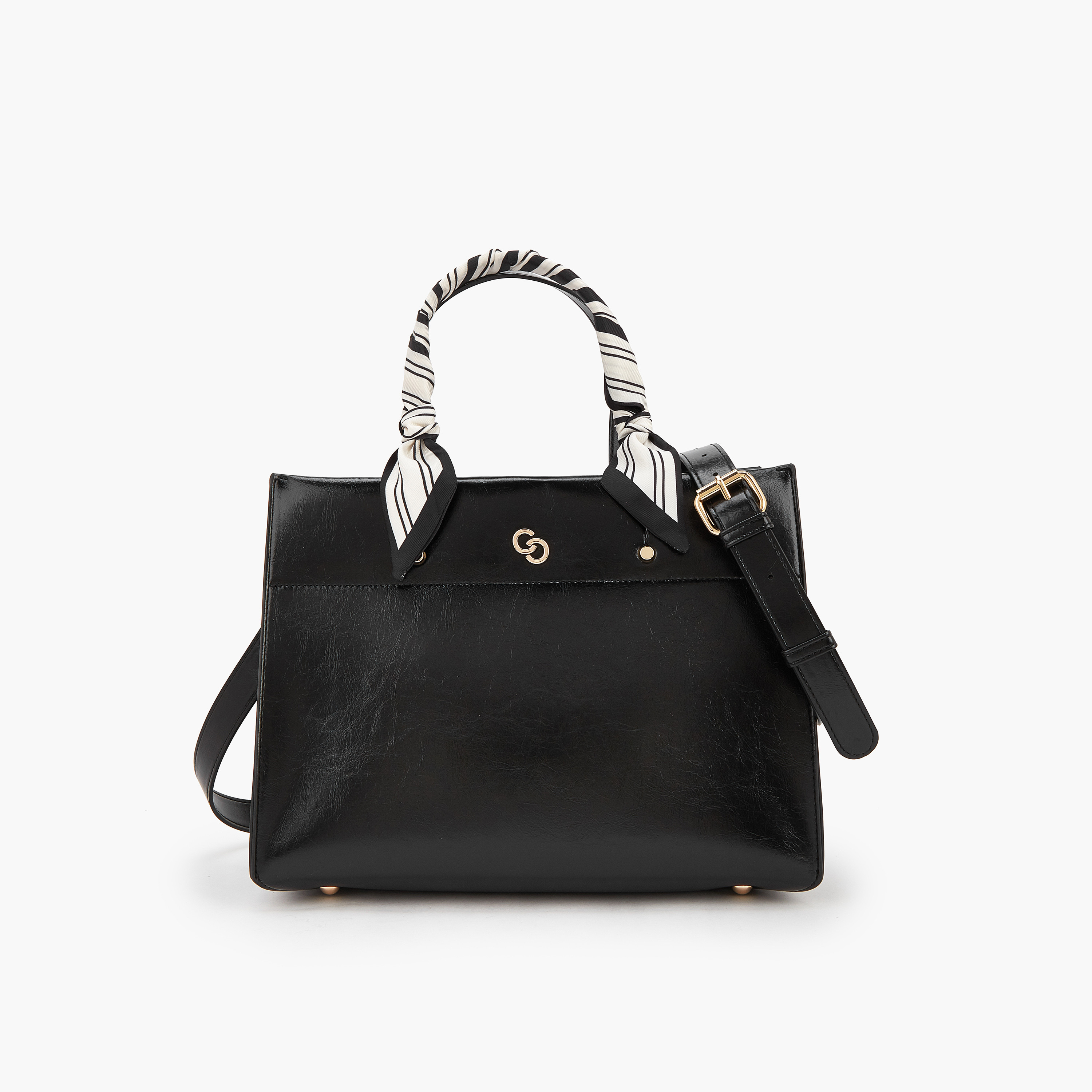 Celeste Scarf Accent Tote Bag with Double Handles-women-bagsandwallets-handbags-image-1