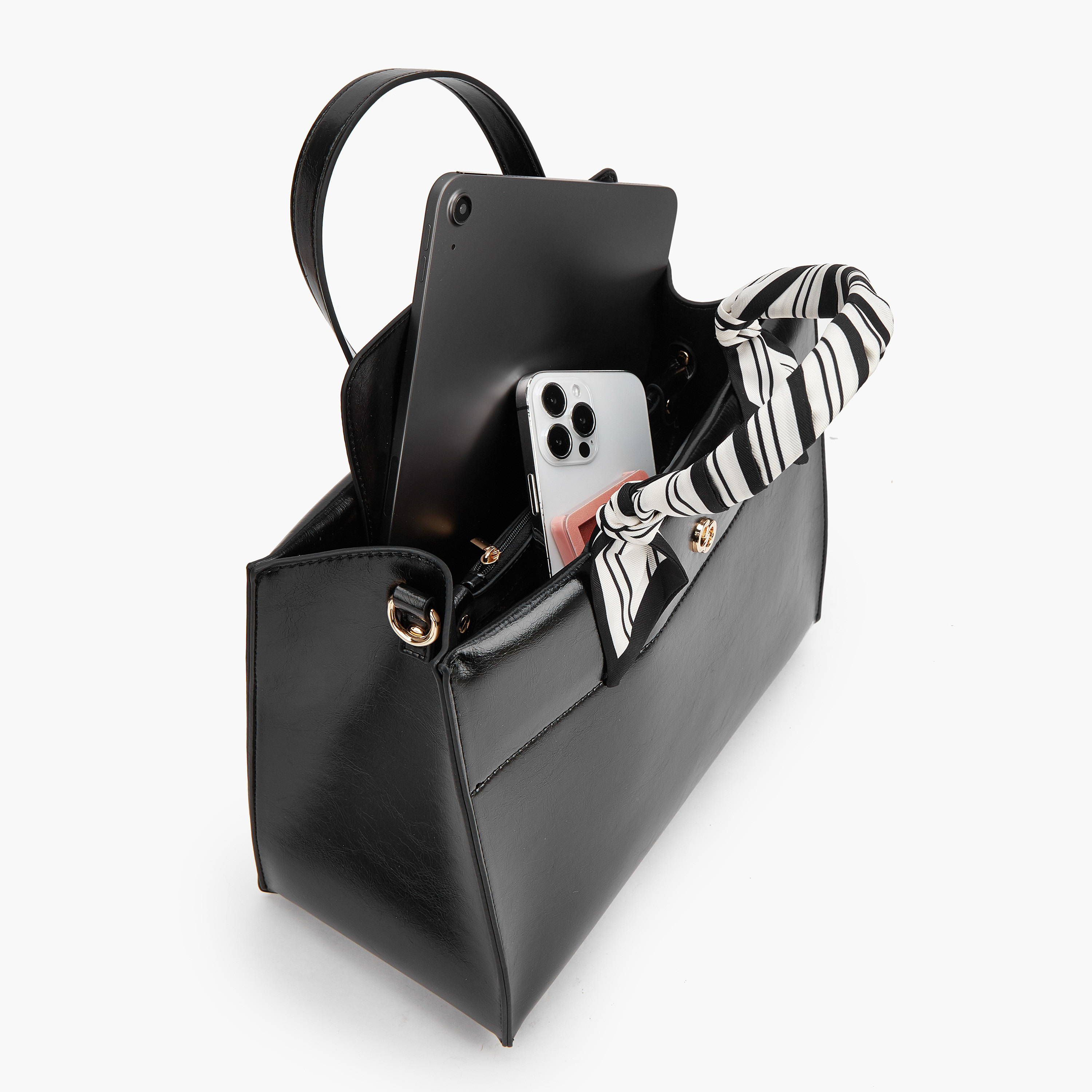 Celeste Scarf Accent Tote Bag with Double Handles-women-bagsandwallets-handbags-image-8