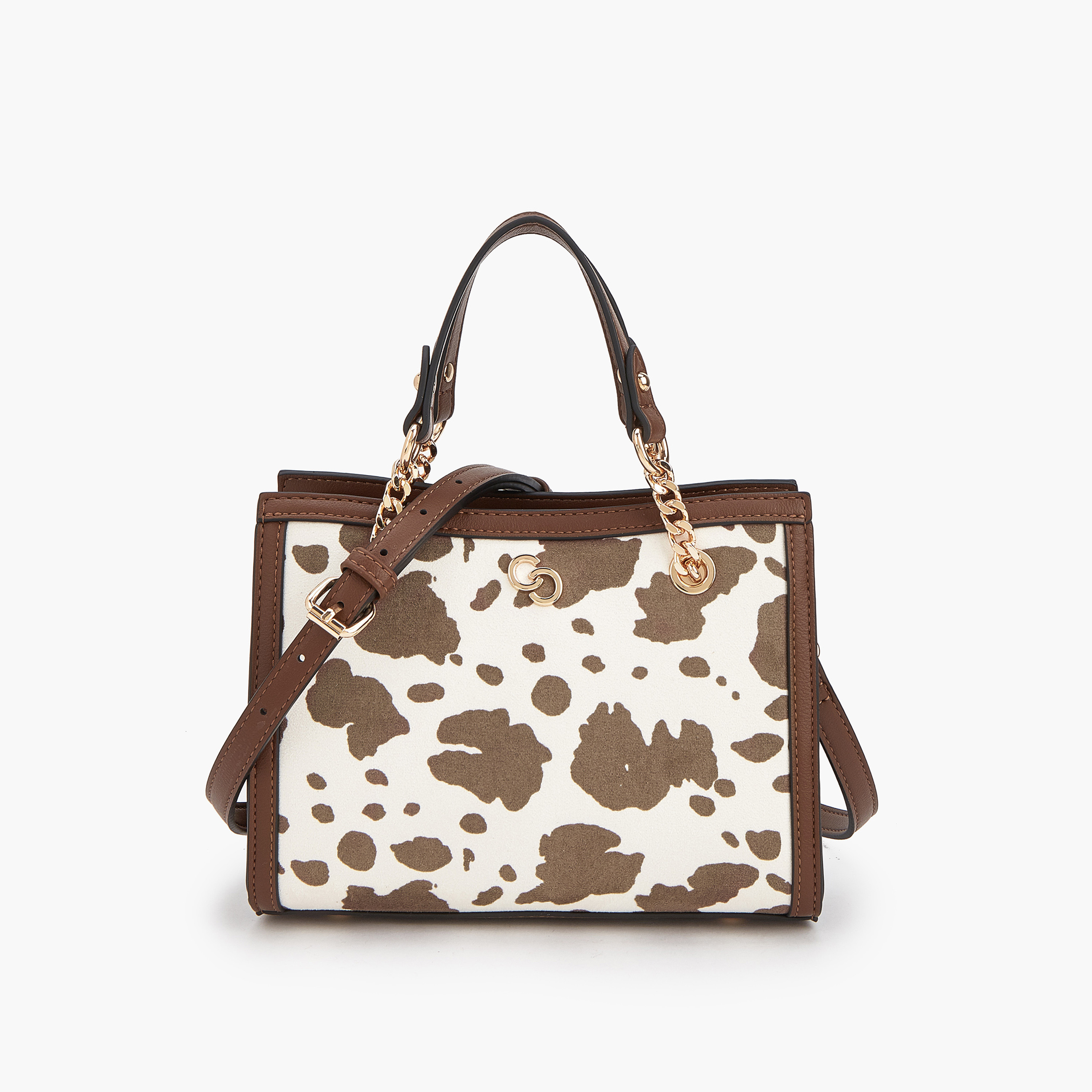 شنطة توتي بمقابض سلسلة وطبعات حيوانات من سيليست-women-bagsandwallets-handbags-image-1