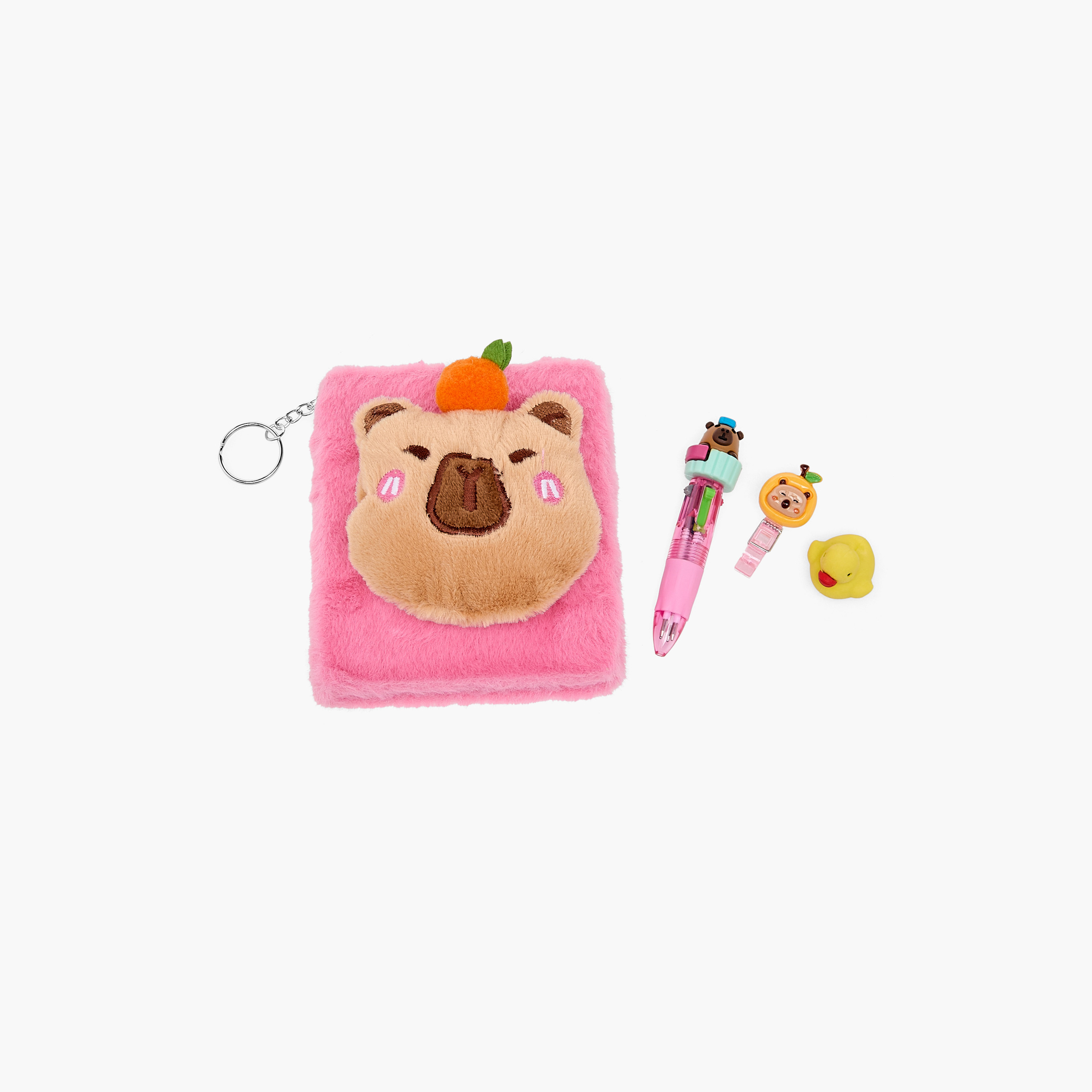 Hot Focus Capybara Stationery Set with Notebook, Pen, Clip and Eraser - 4-Piece-school-stationery-sets-image-2