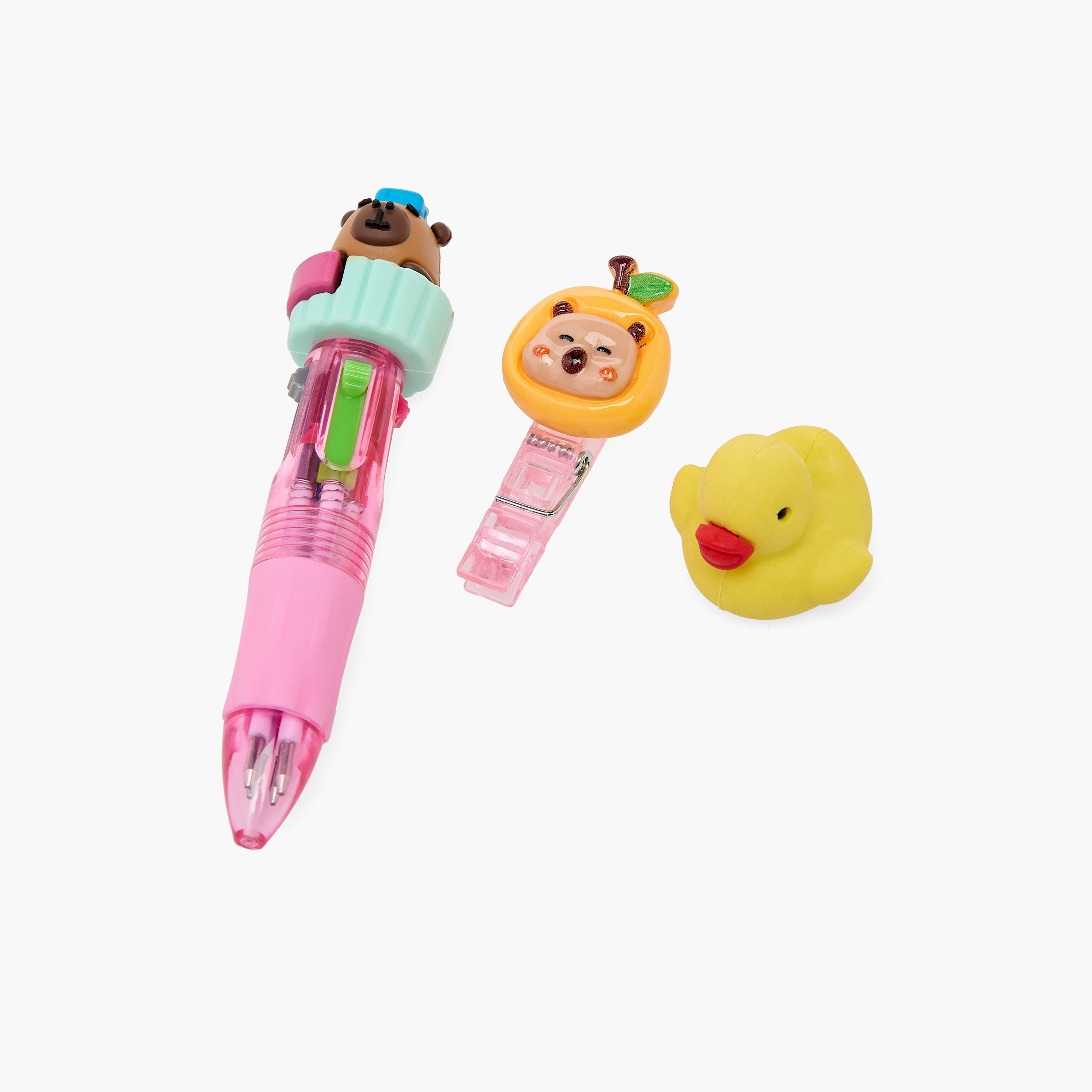 Hot Focus Capybara Stationery Set with Notebook, Pen, Clip and Eraser - 4-Piece-school-stationery-sets-image-4