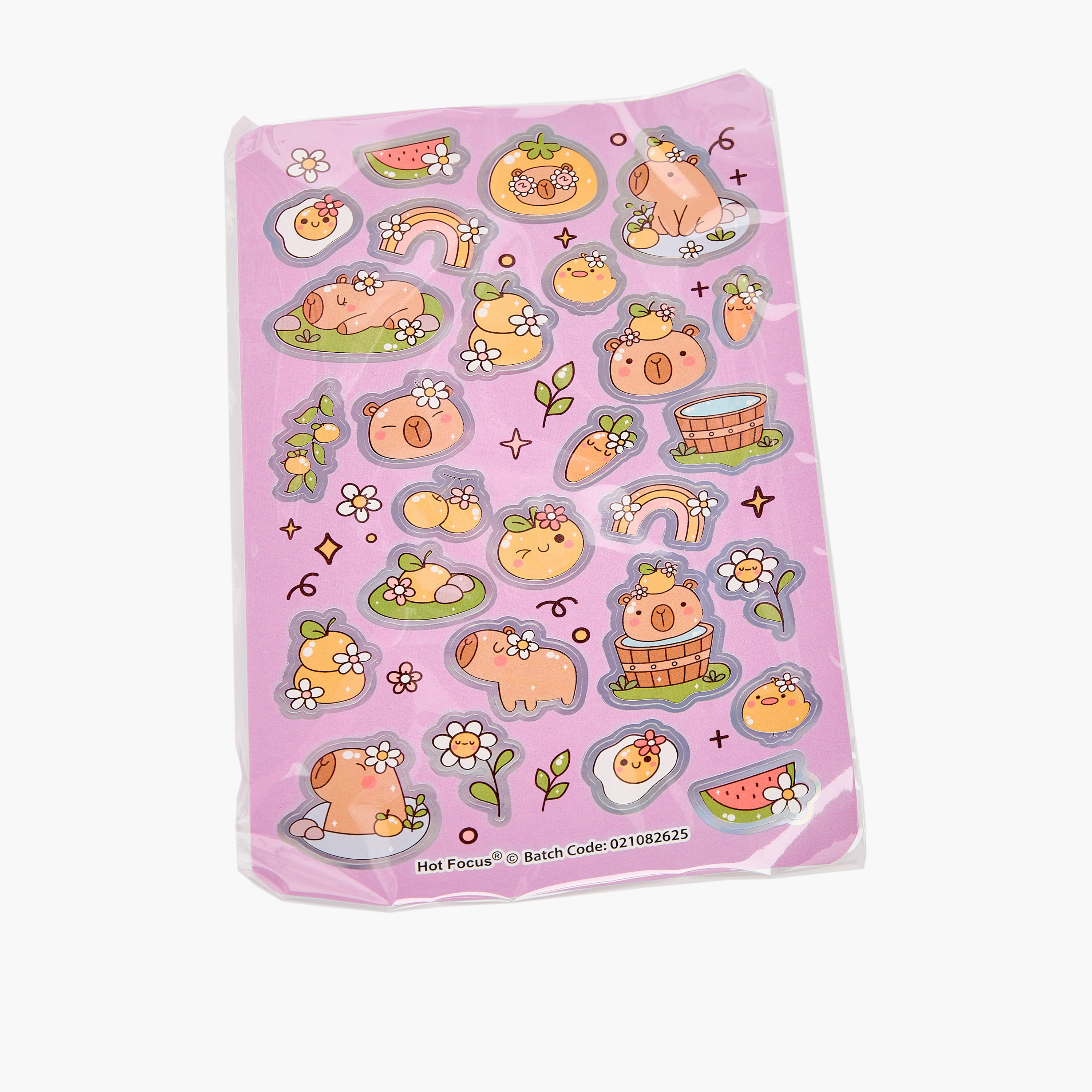Hot Focus Capybara Stationery Set with Pen, Clips, Stickers, Storage Case, Eraser - 10-Piece-school-stationery-sets-image-3