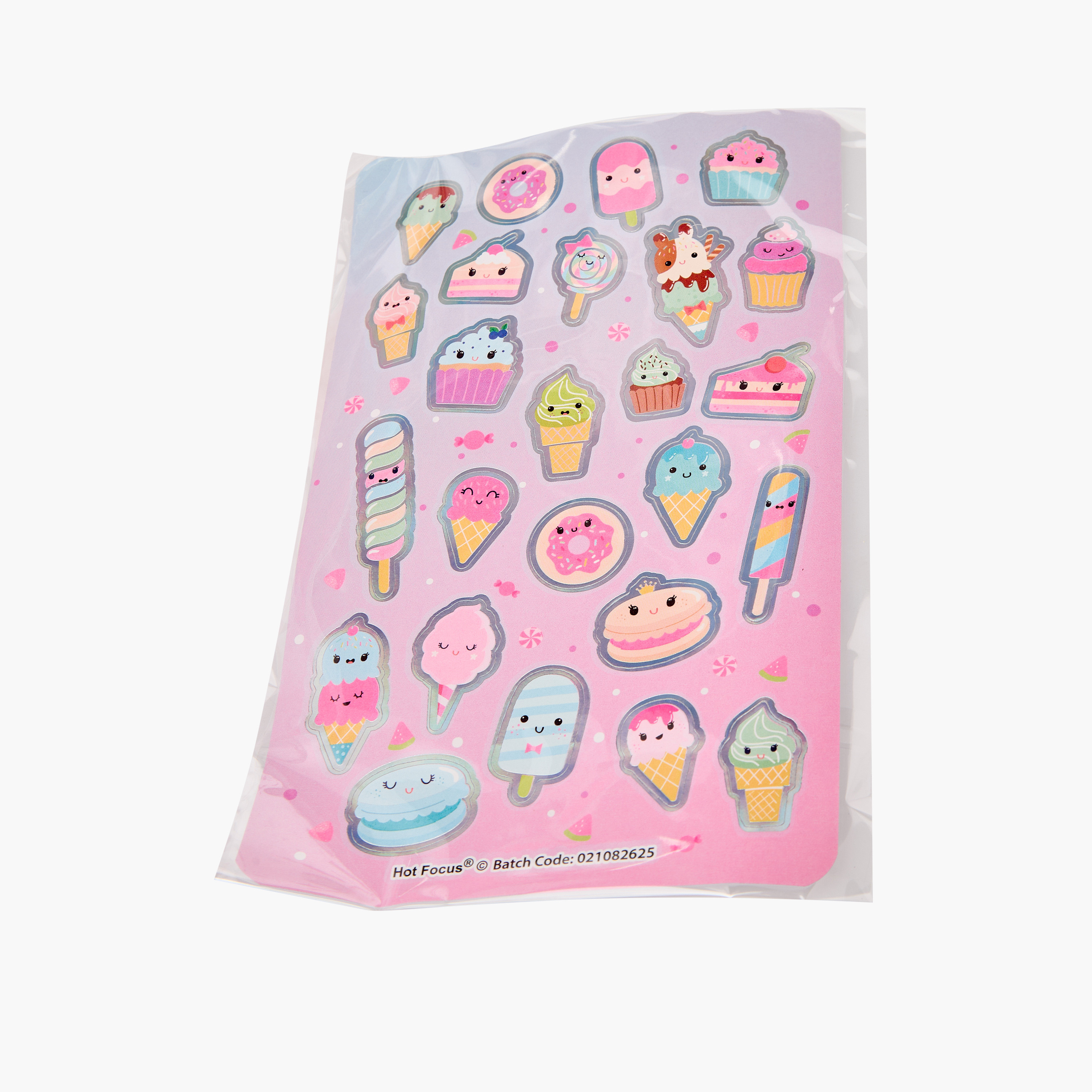 Hot Focus Ice Cream Stationery Set with Pen, Stickers, Clips, Eraser, Storage Case - 8-Piece-school-stationery-sets-image-2