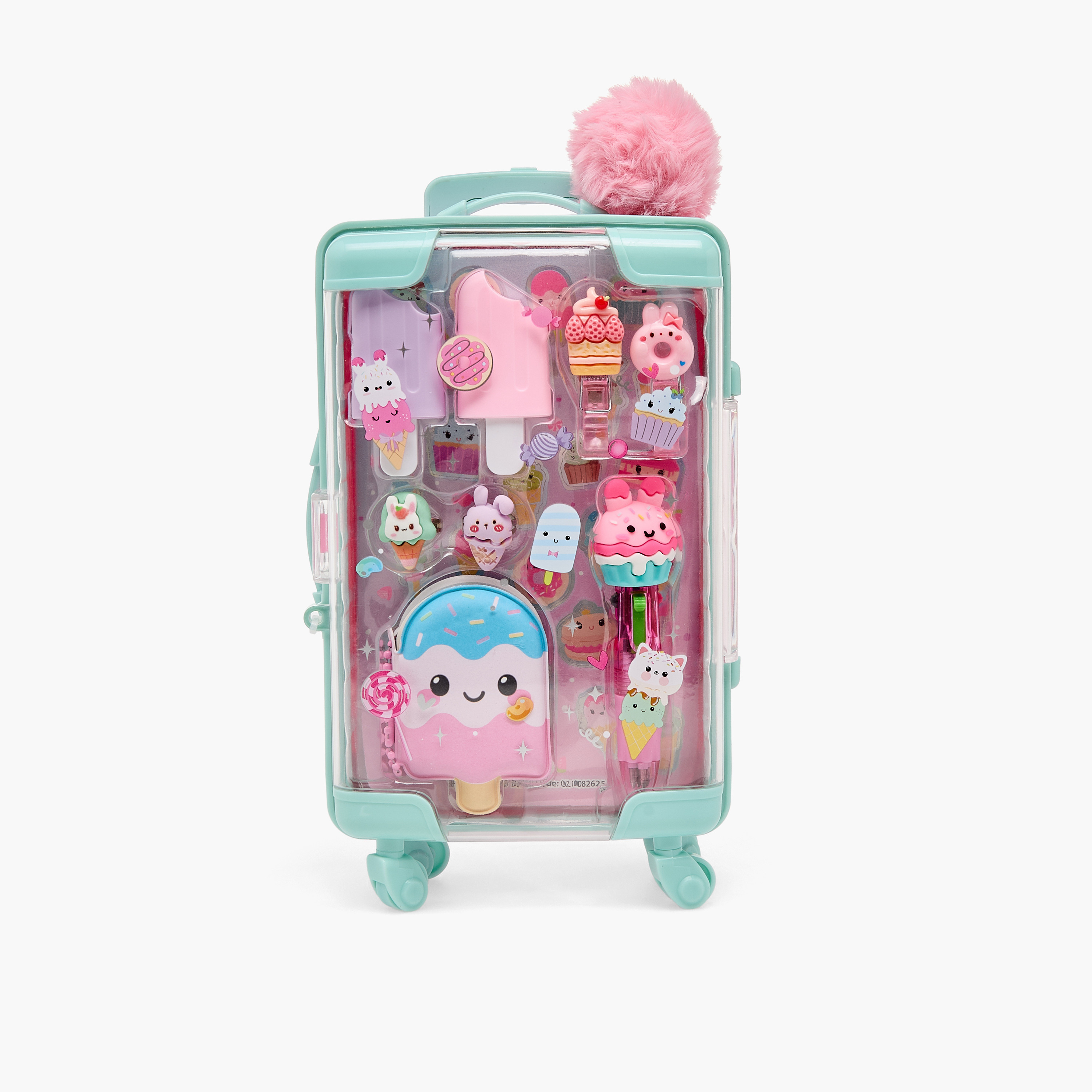 Hot Focus Ice Cream Stationery Set with Pen, Stickers, Clips, Eraser, Storage Case - 8-Piece-school-stationery-sets-image-3