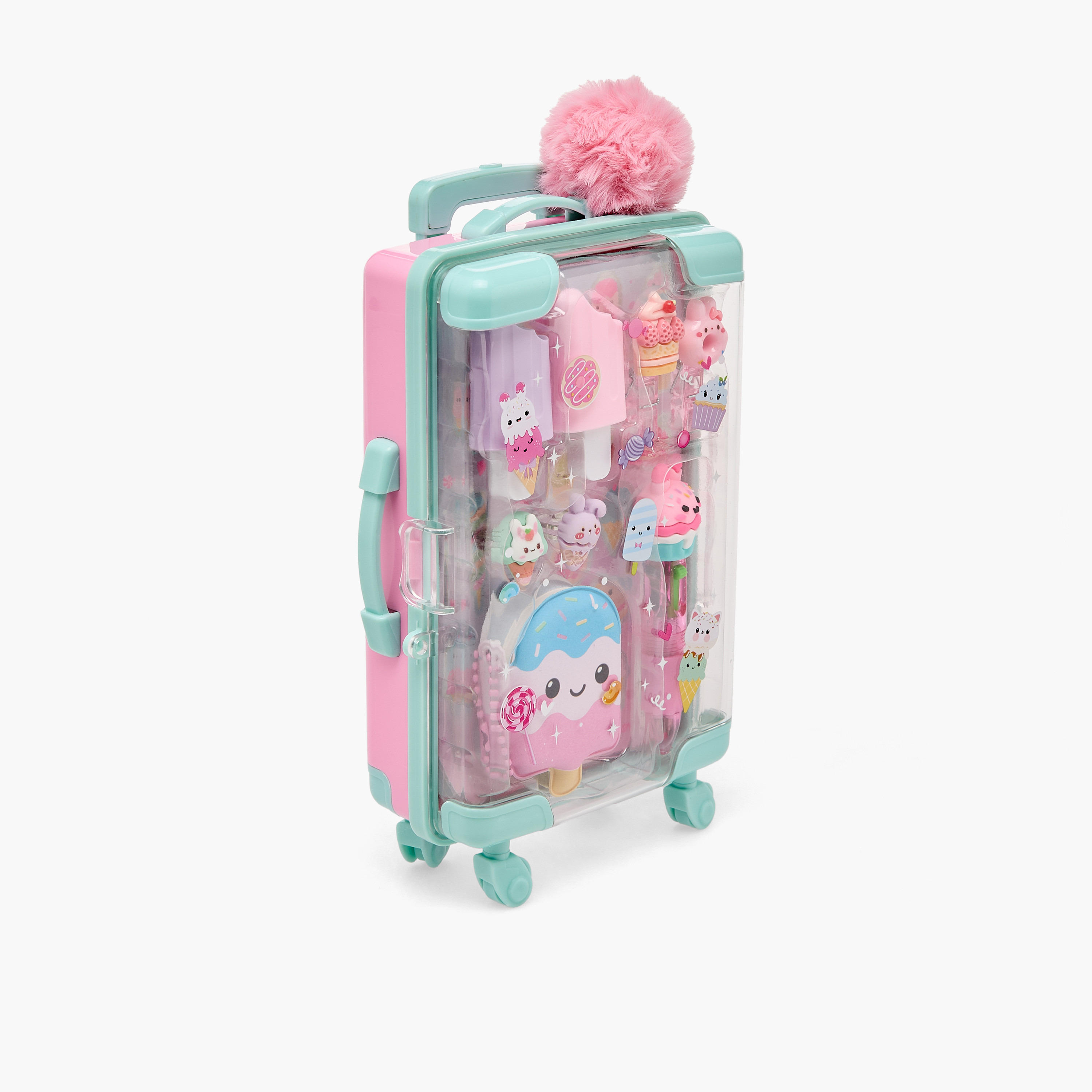 Hot Focus Ice Cream Stationery Set with Pen, Stickers, Clips, Eraser, Storage Case - 8-Piece-school-stationery-sets-image-4