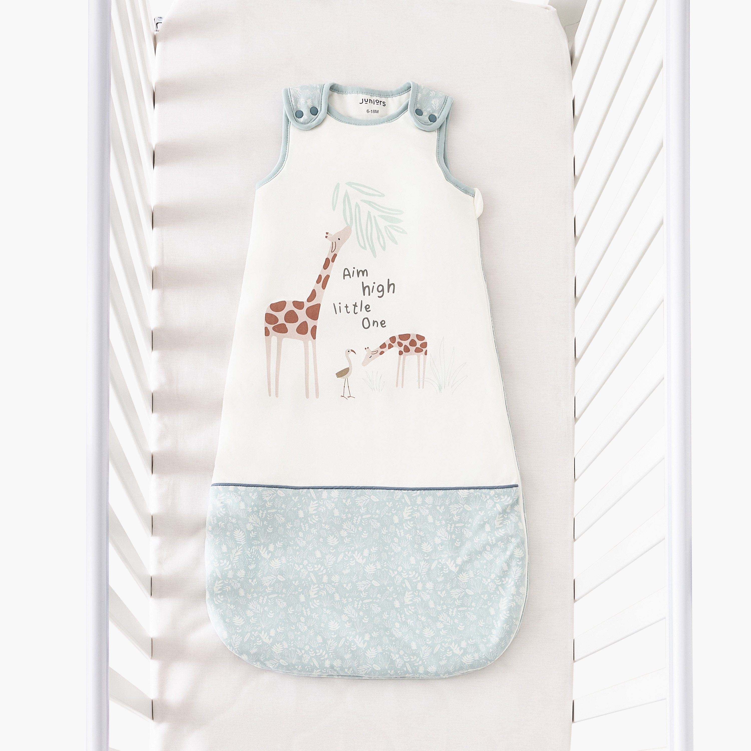 كيس نوم للأطفال الرضّع بزر إغلاق كبس من جونيورز، من 6 إلى 18 شهرًا-baby-nursery-blanketsandswaddles-swaddlesandsleepingbags-image-1