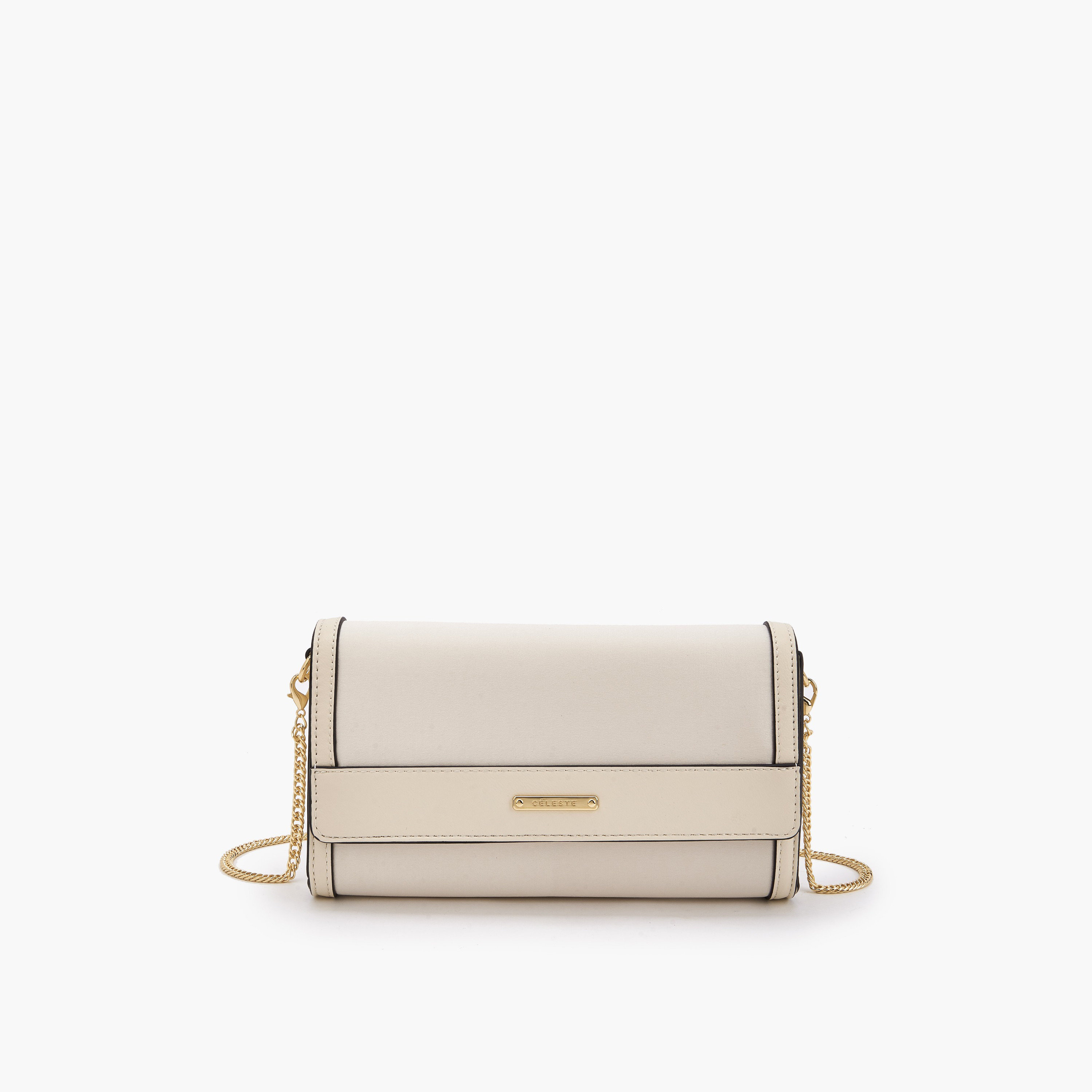 شنطة كلاتش بألواح وحزام سلسلة من سيليست-women-bagsandwallets-handbags-image-1