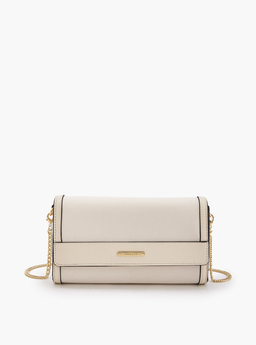 شنطة كلاتش بألواح وحزام سلسلة من سيليست-women-bagsandwallets-handbags-image-1