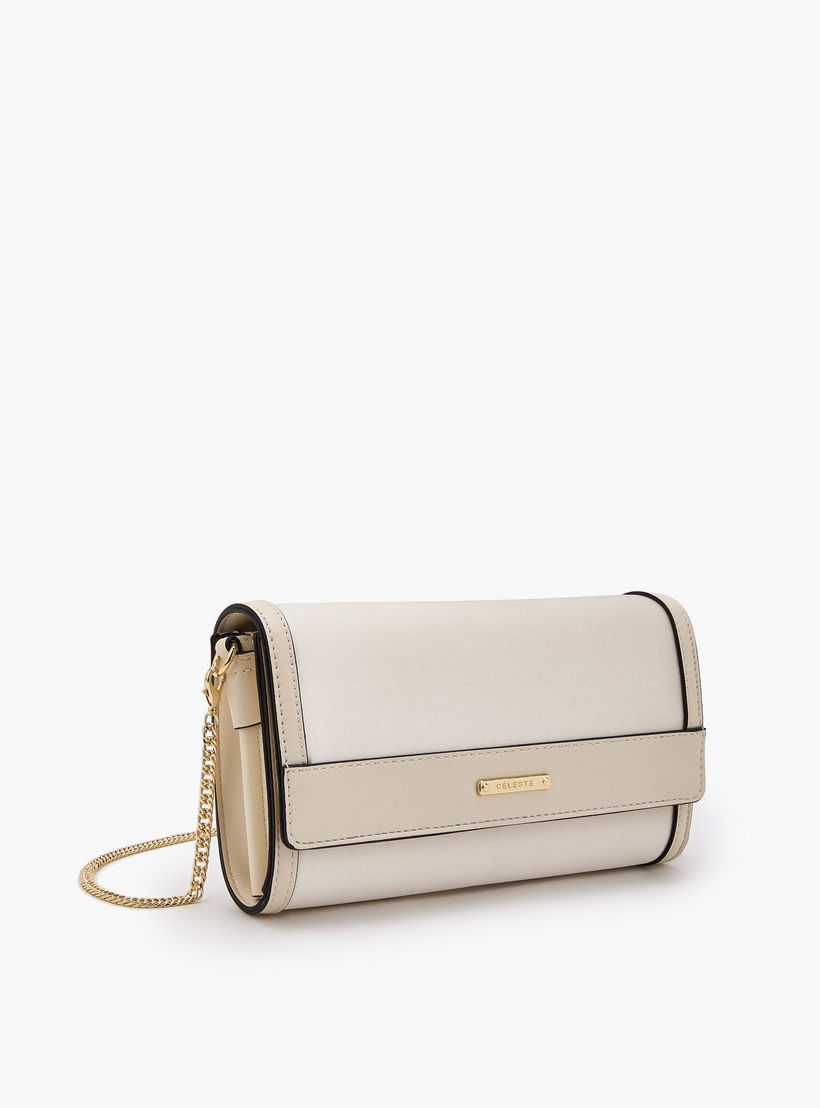 شنطة كلاتش بألواح وحزام سلسلة من سيليست-women-bagsandwallets-handbags-image-4