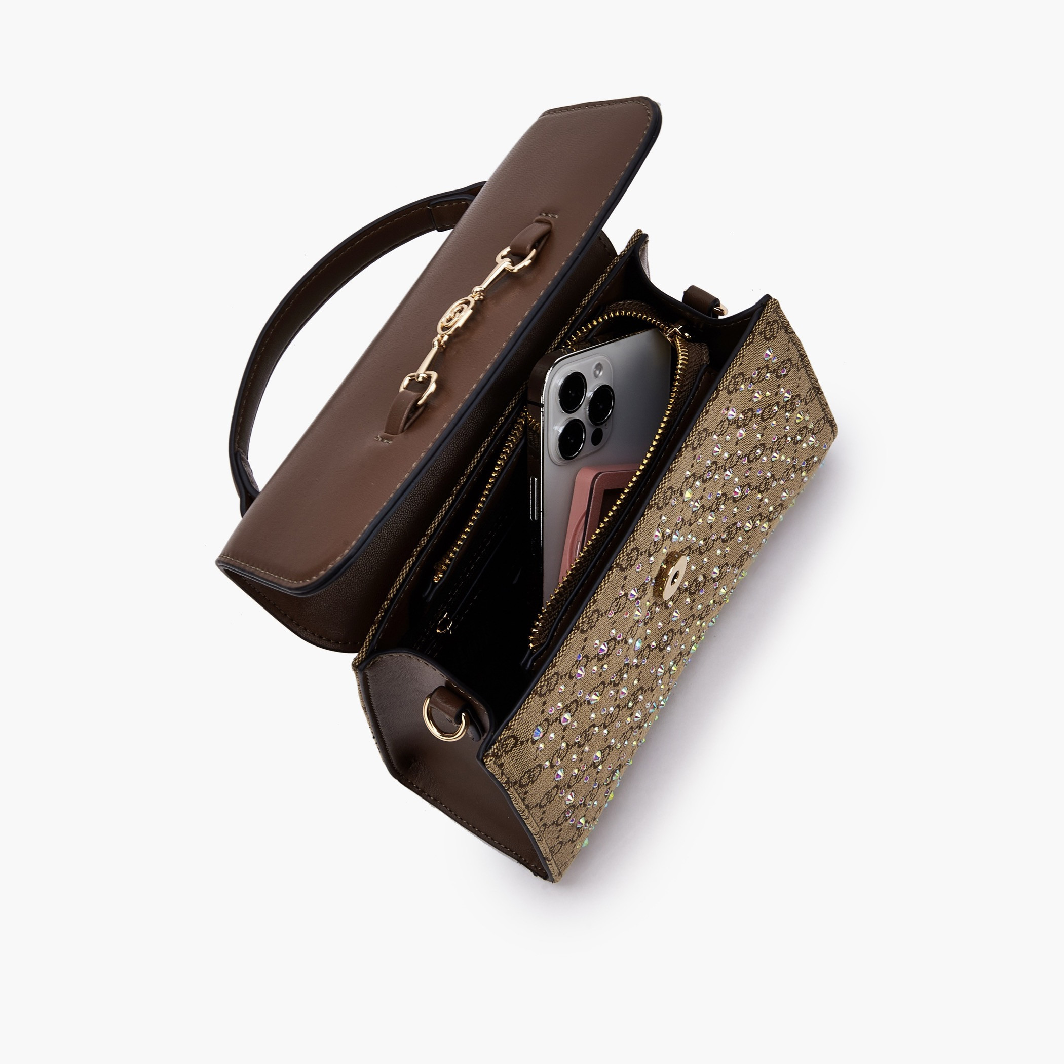 شنطة ساتشيل مزينة بحزام قابل للفصل من سيليست-women-bagsandwallets-handbags-image-7
