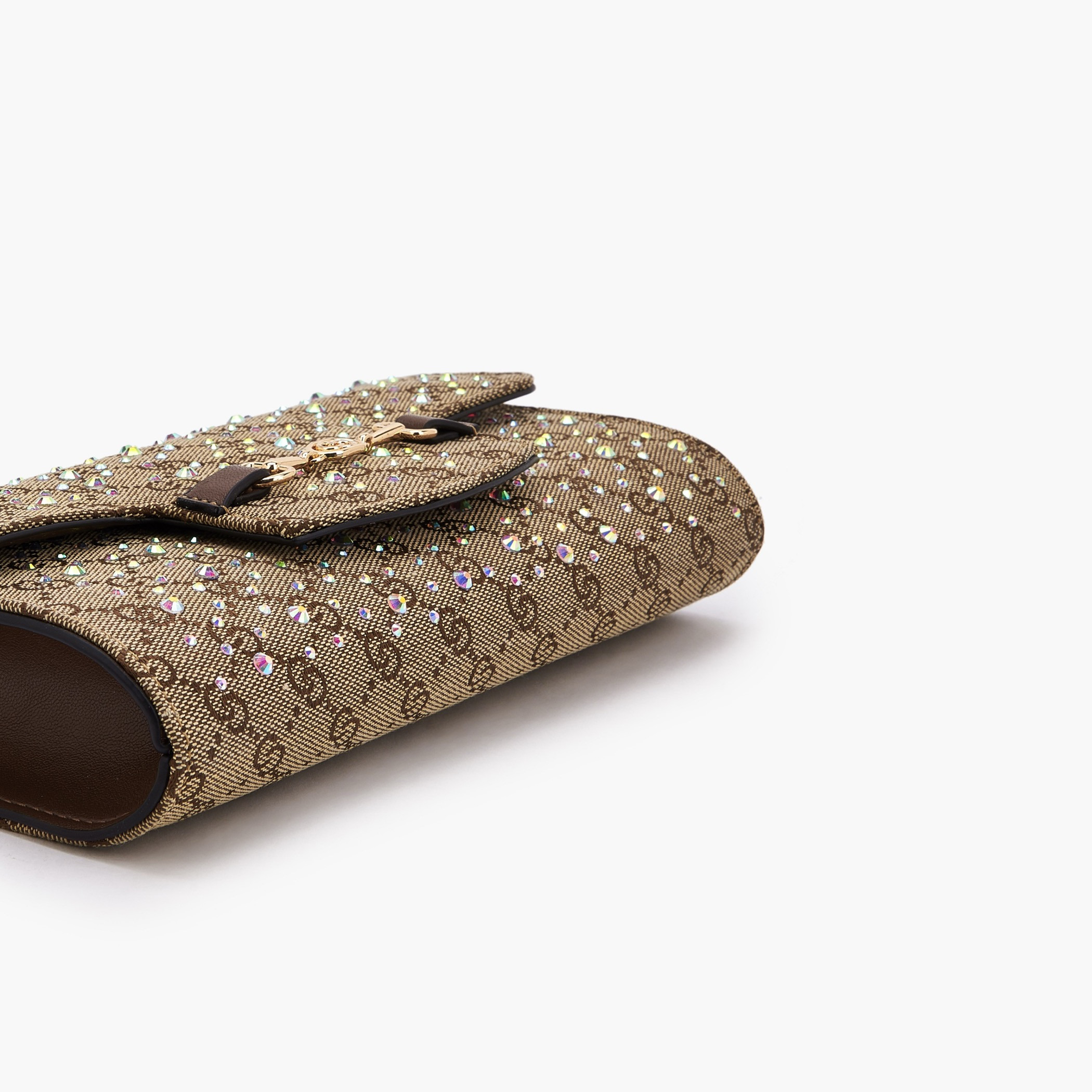 Celeste Monogram Embellished Clutch with Chain Strap-women-bagsandwallets-handbags-image-6