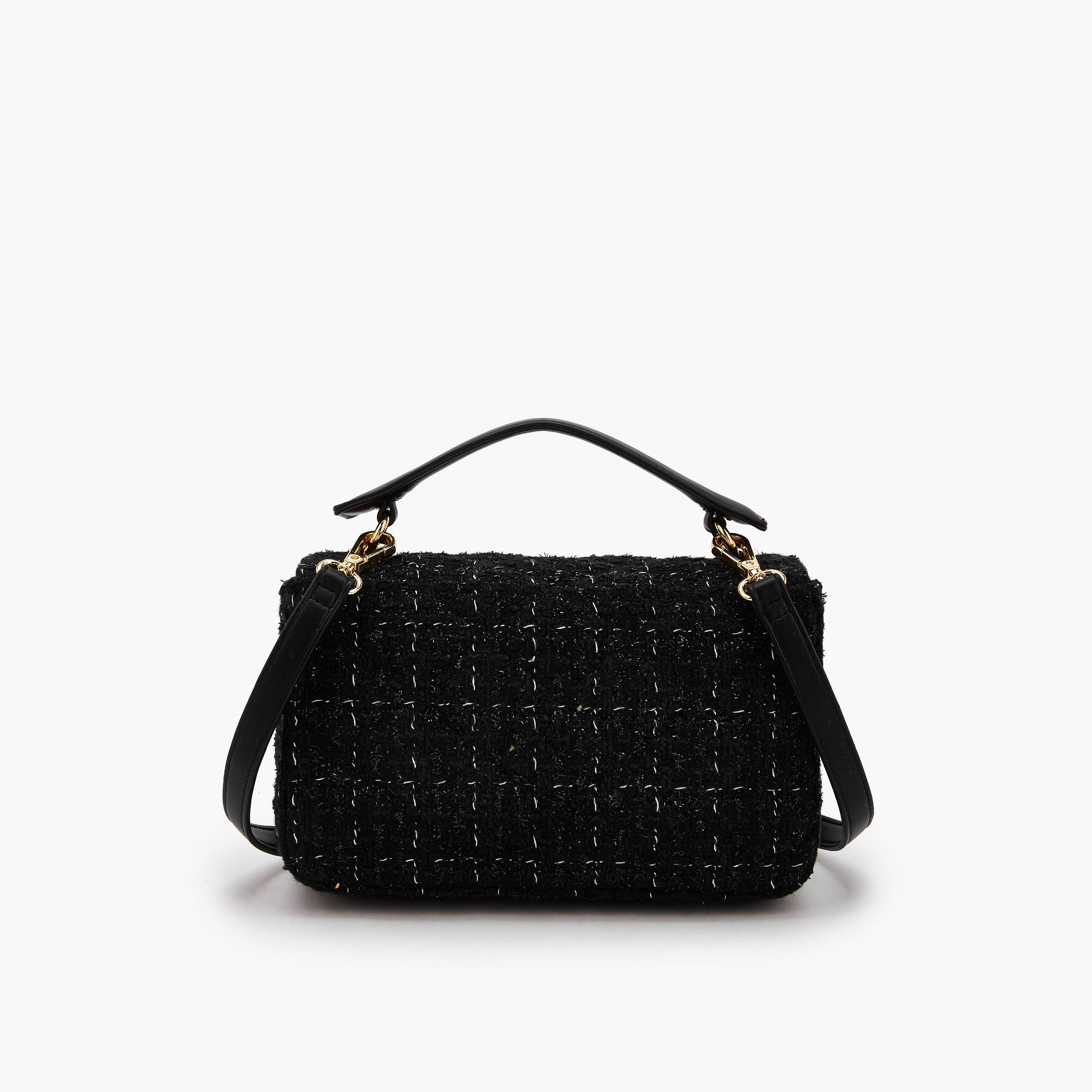 Celeste Textured Satchel Bag with Button Closure-women-bagsandwallets-handbags-image-5