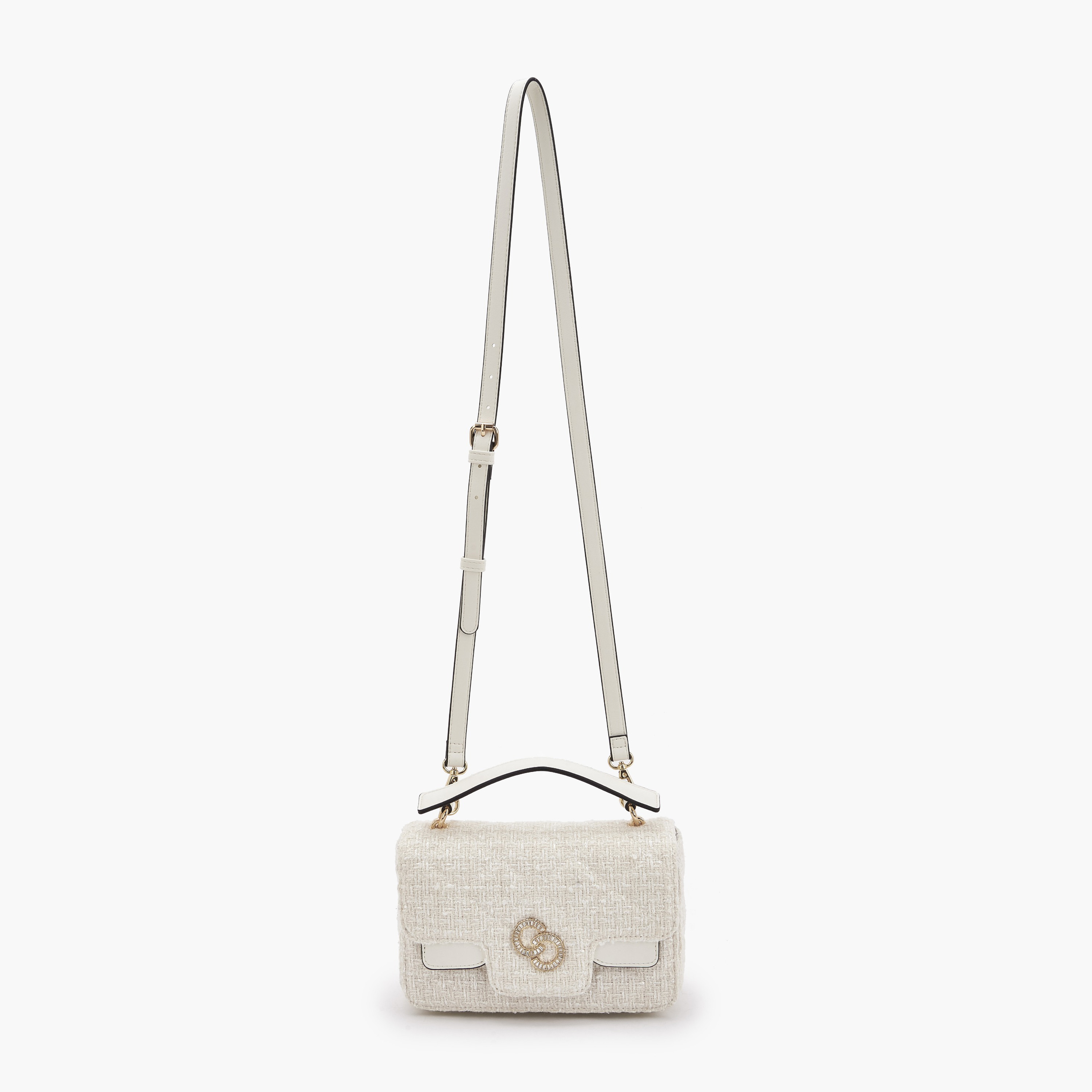 Celeste Textured Satchel Bag with Button Closure-women-bagsandwallets-handbags-image-2