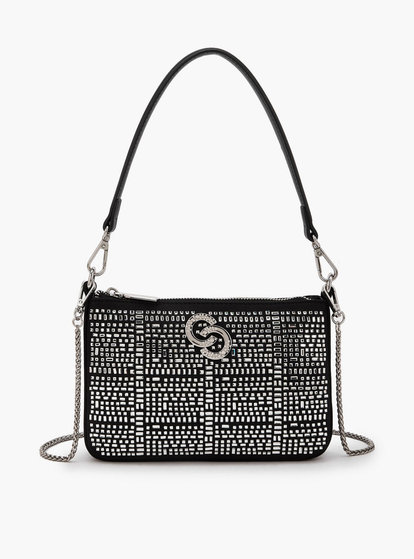 Celeste Embellished Crossbody Bag with Chain Strap-women-bagsandwallets-handbags-image-1