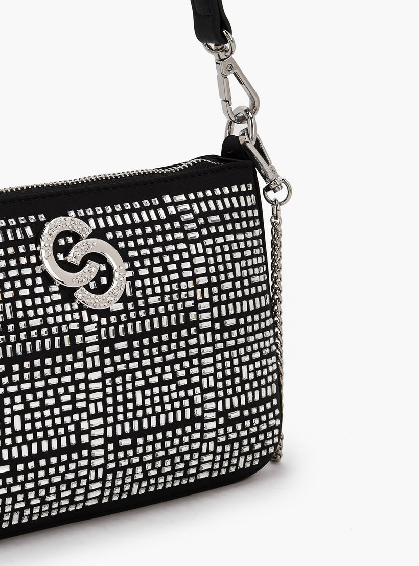 Celeste Embellished Crossbody Bag with Chain Strap-women-bagsandwallets-handbags-image-5