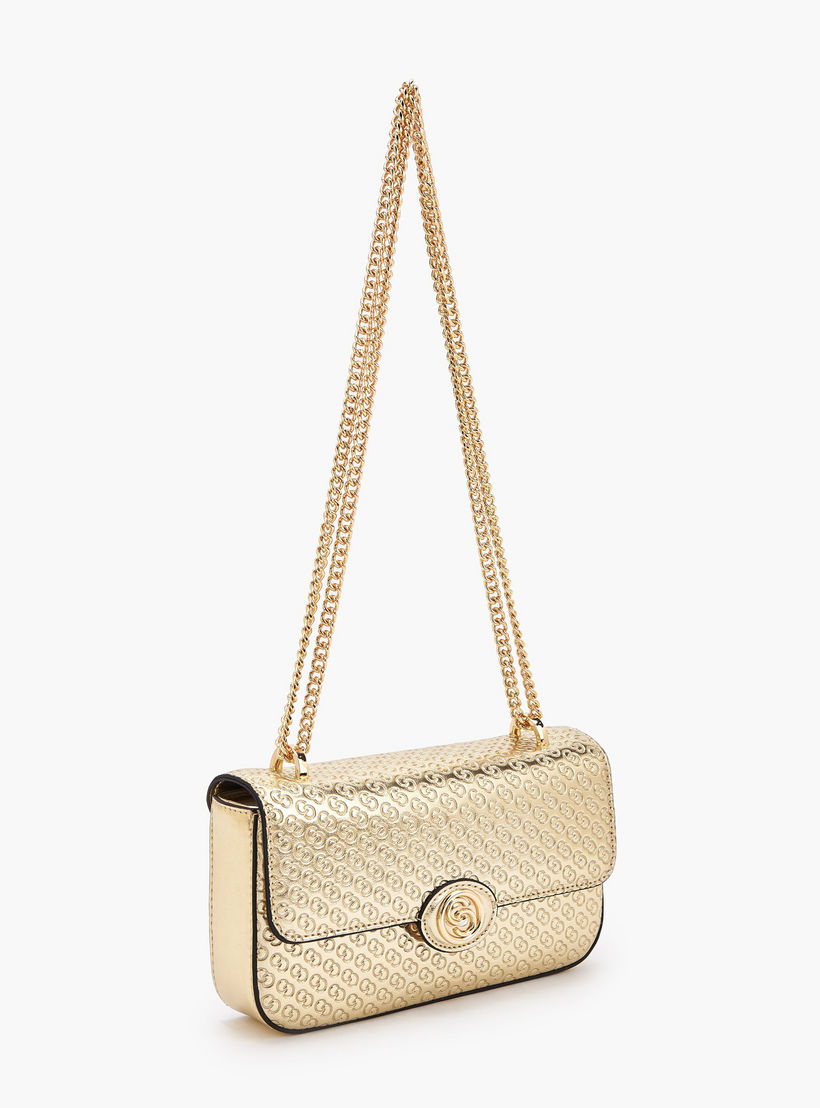 شنطة كروس بودي بنقوش مونوجرام وحزام سلسلة من سيليست-women-bagsandwallets-handbags-image-4