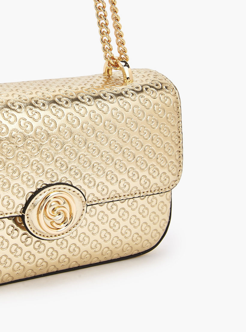شنطة كروس بودي بنقوش مونوجرام وحزام سلسلة من سيليست-women-bagsandwallets-handbags-image-5
