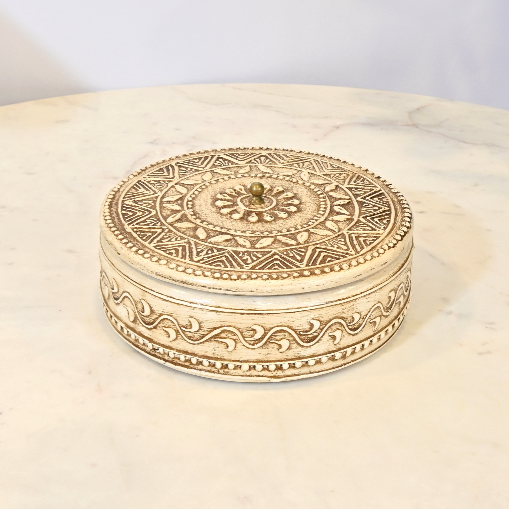 Carved Wooden Decorative Storage Box-household-decor-boxesandtrays-image-1