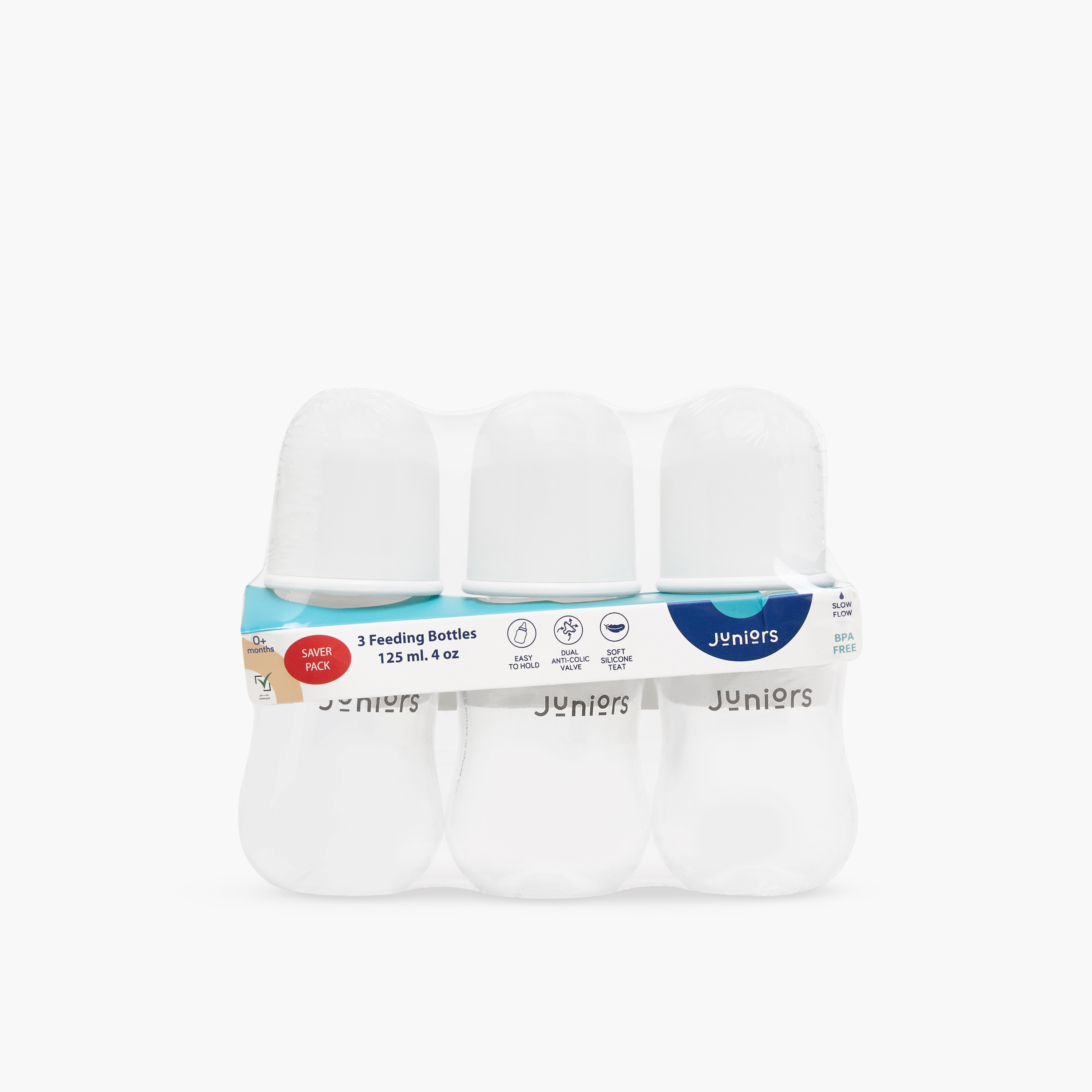 Pack of 3 Juniors Feeding Bottle with Dual Anti-Colic Valve, 125 ml-baby-feeding-feedingbottles-bottlesandteats-image-10