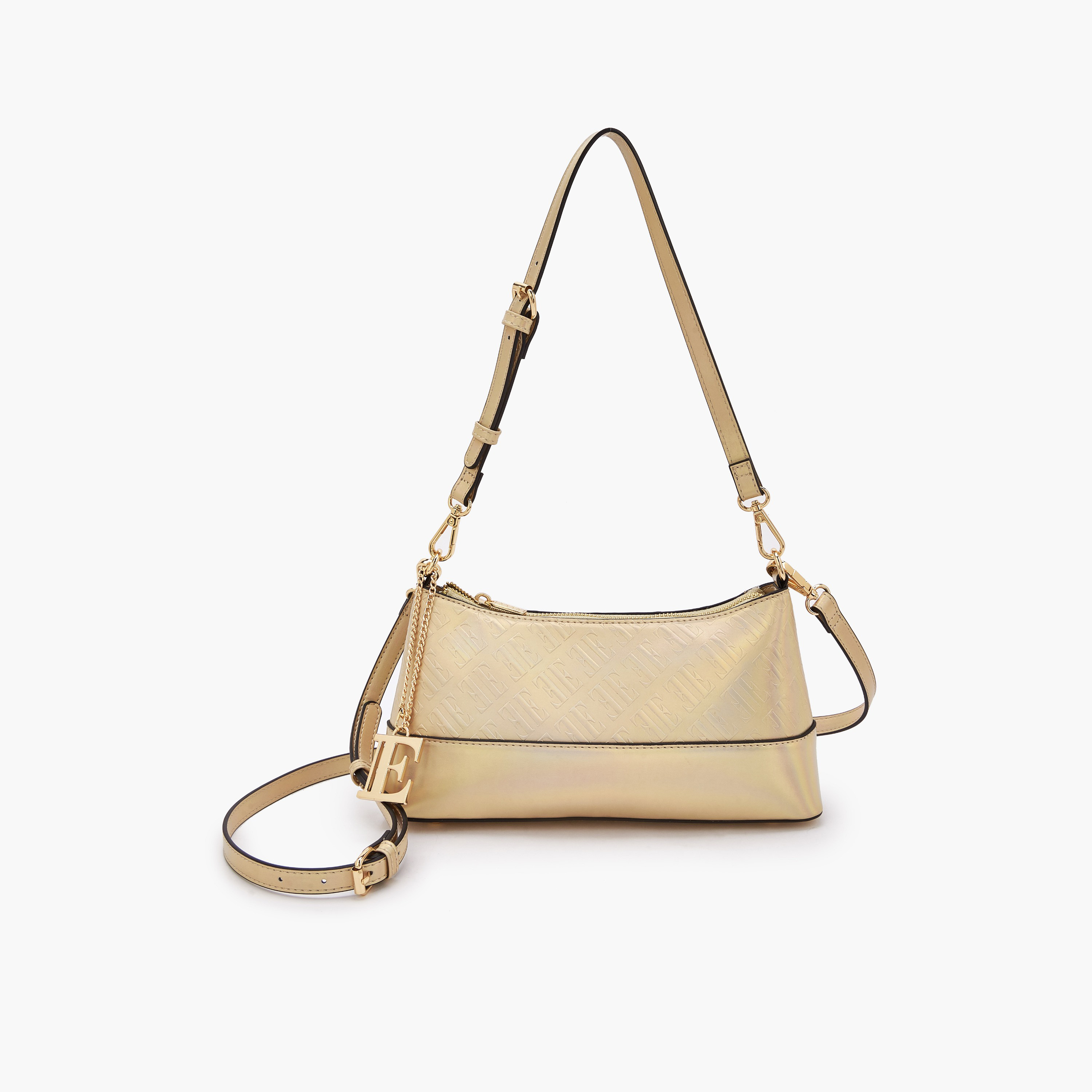 Elle Monogram Embossed Crossbody Bag with Detachable Strap-women-bagsandwallets-handbags-image-1