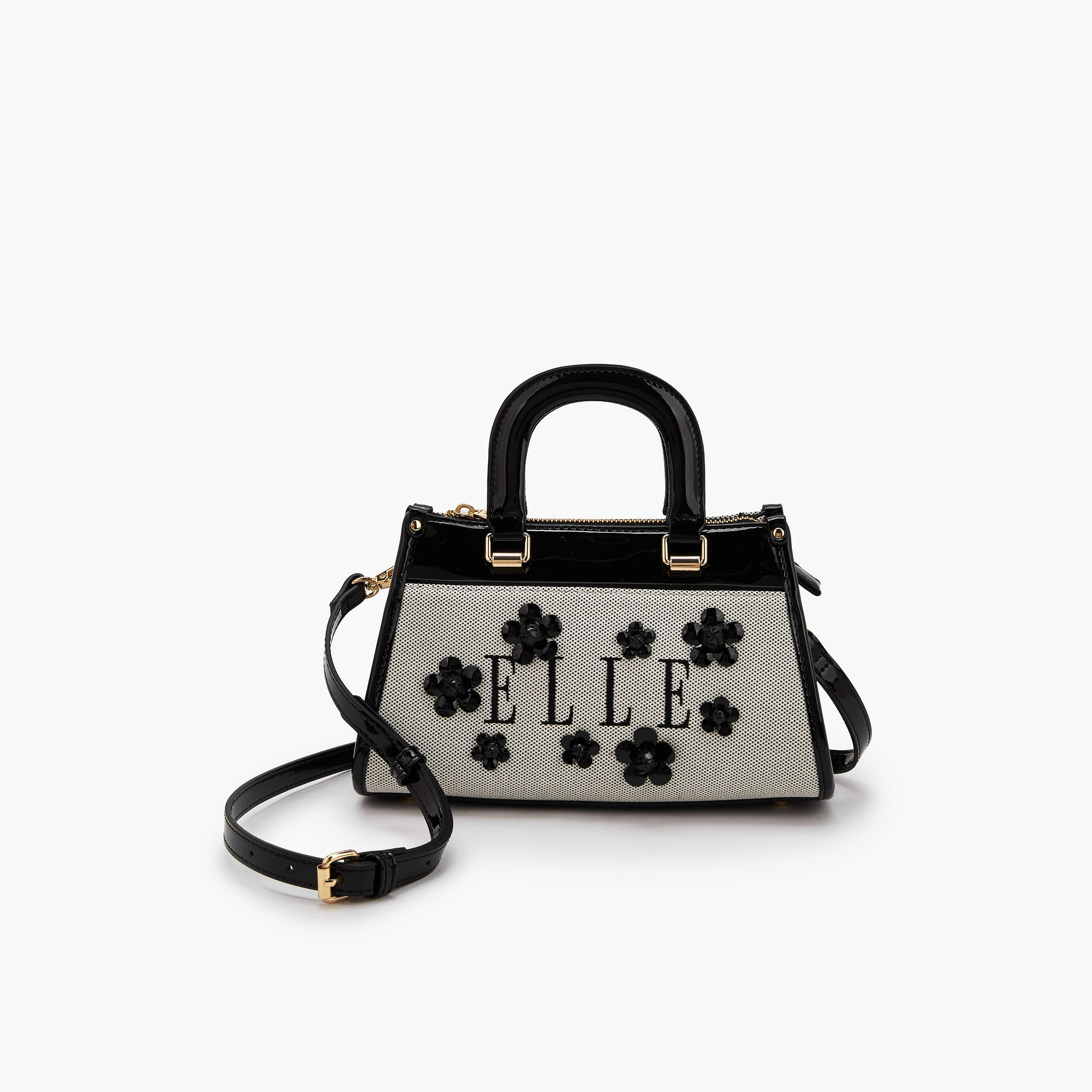 Elle Floral Embellished Tote Bag with Detachable Strap-women-bagsandwallets-handbags-image-1