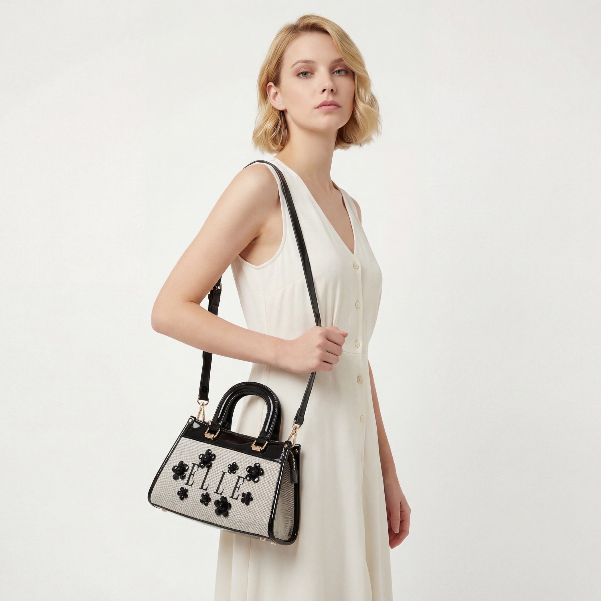 Elle Floral Embellished Tote Bag with Detachable Strap-women-bagsandwallets-handbags-image-2