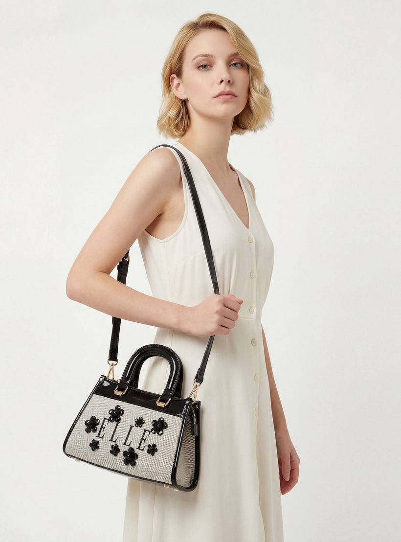 Elle Floral Embellished Tote Bag with Detachable Strap-women-bagsandwallets-handbags-image-2