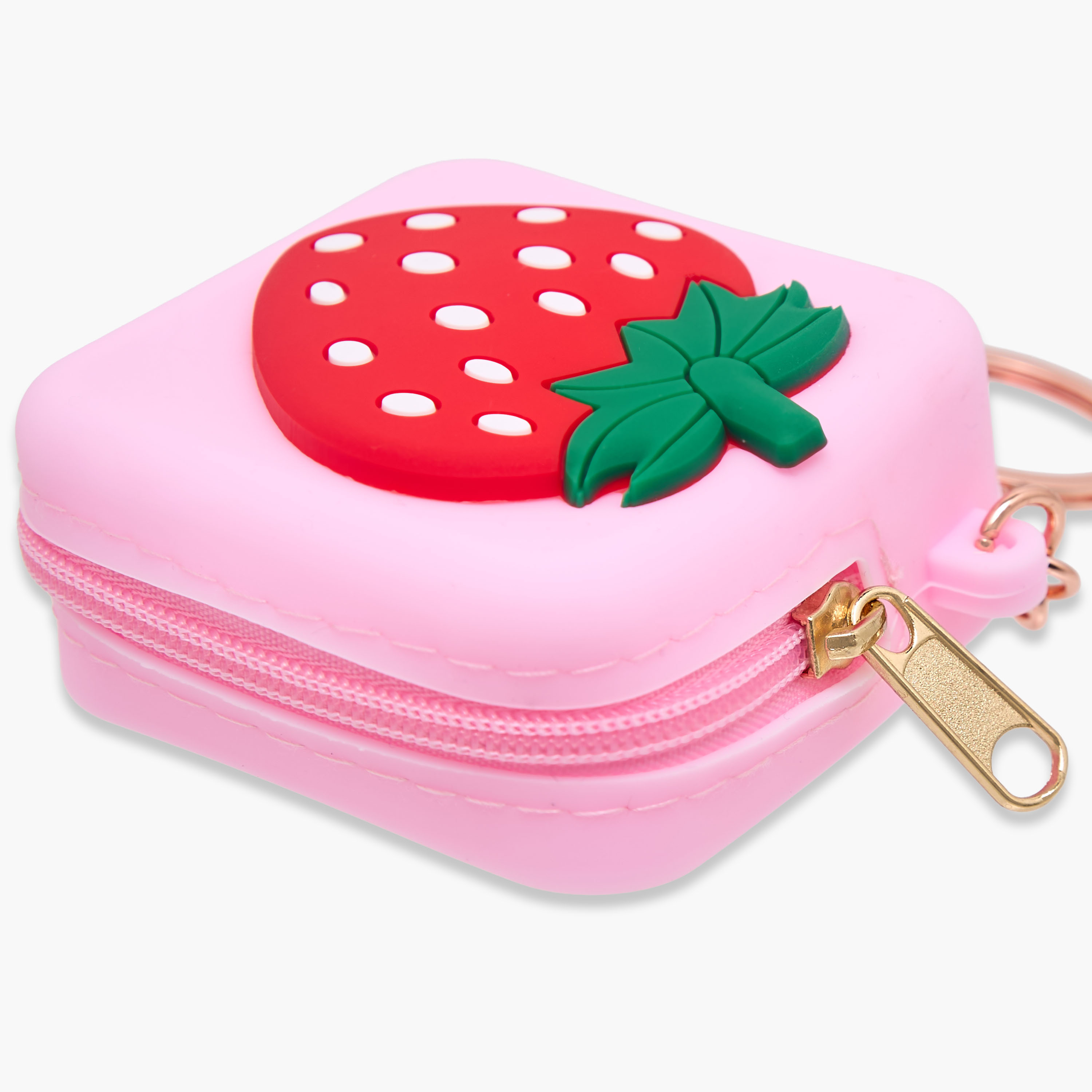 Bag Charm with Strawberry Embossed Design-girls-accessories-keyringsandbagcharms-image-3