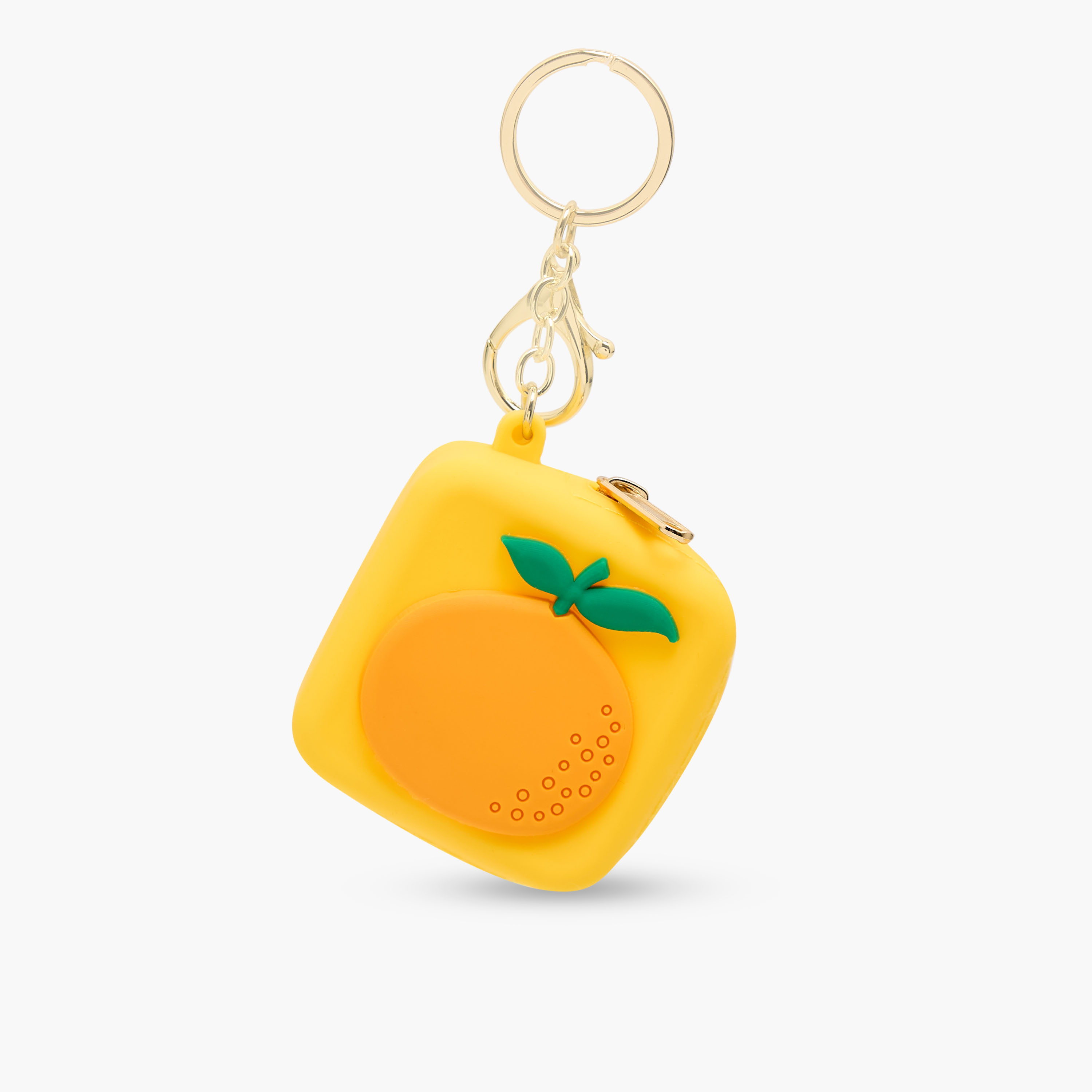 Bag Charm with Orange Embossed Design-girls-accessories-keyringsandbagcharms-image-1