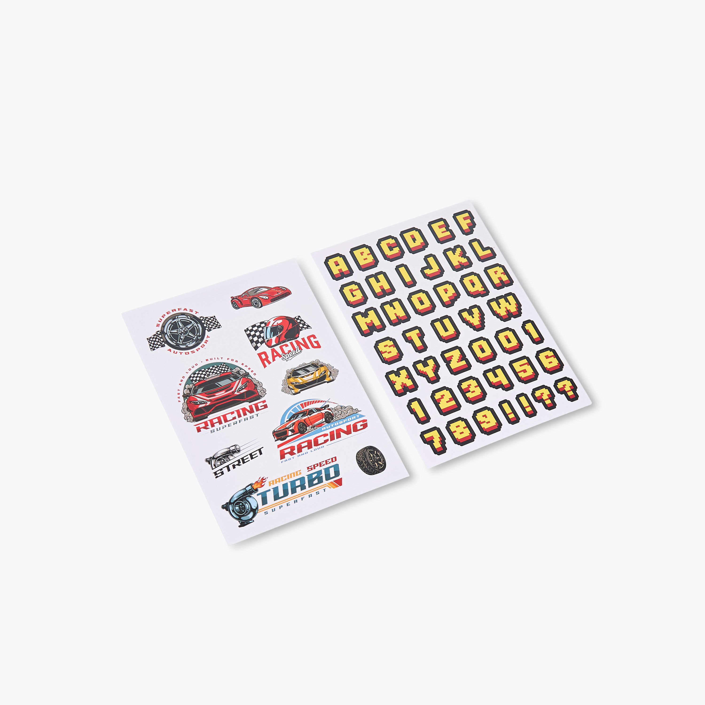Racing Print Stationery Set with Notebook, Stickers, Pens - 6-Piece-school-stationery-sets-image-5