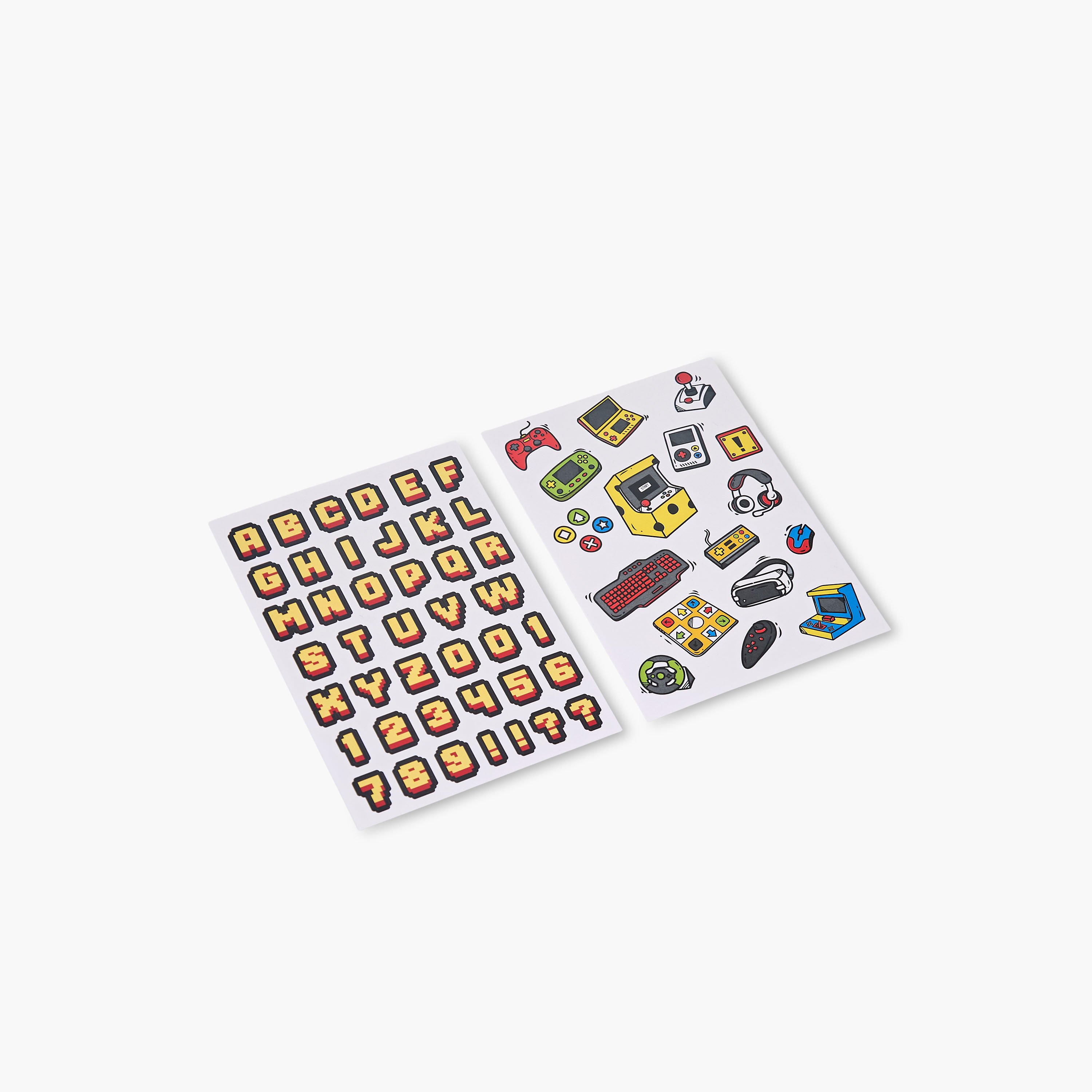 Game Print Stationery Set with Notebook, Stickers, Pens - Set of 6-school-stationery-sets-image-5