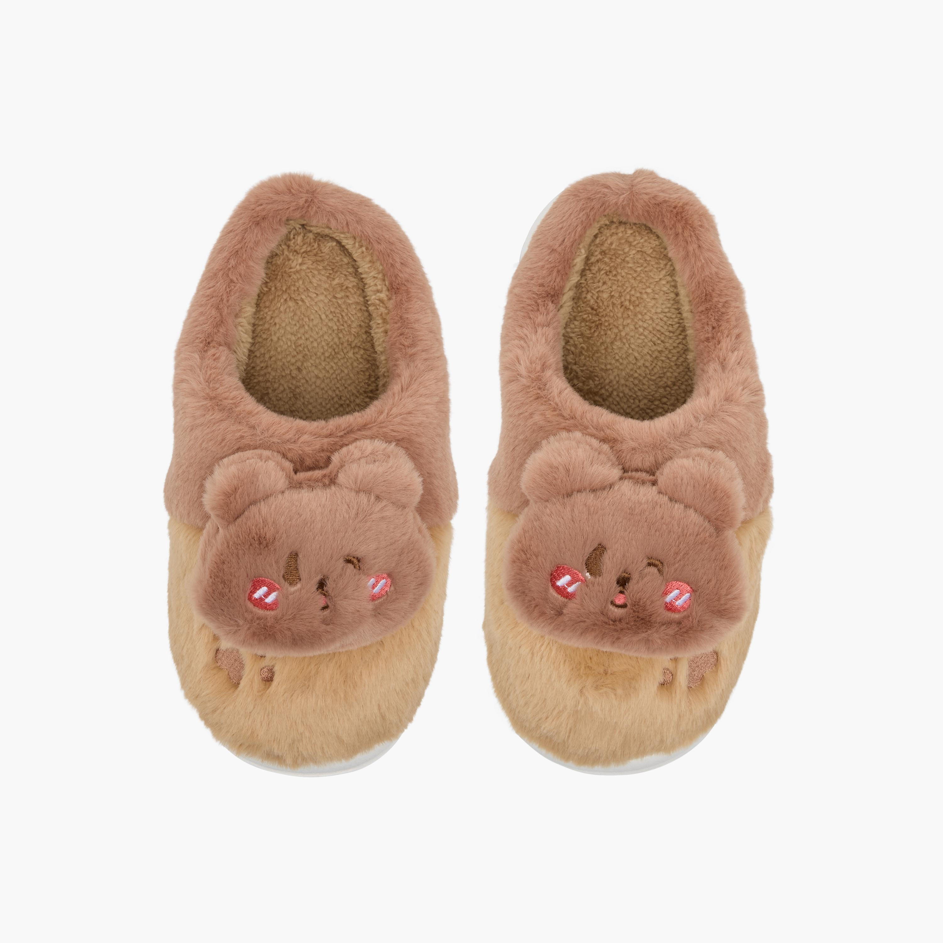 شبشب ميول غرفة نوم فرو بتصميم دب للبنات-girls-shoes-flipflopsandslides-image-5